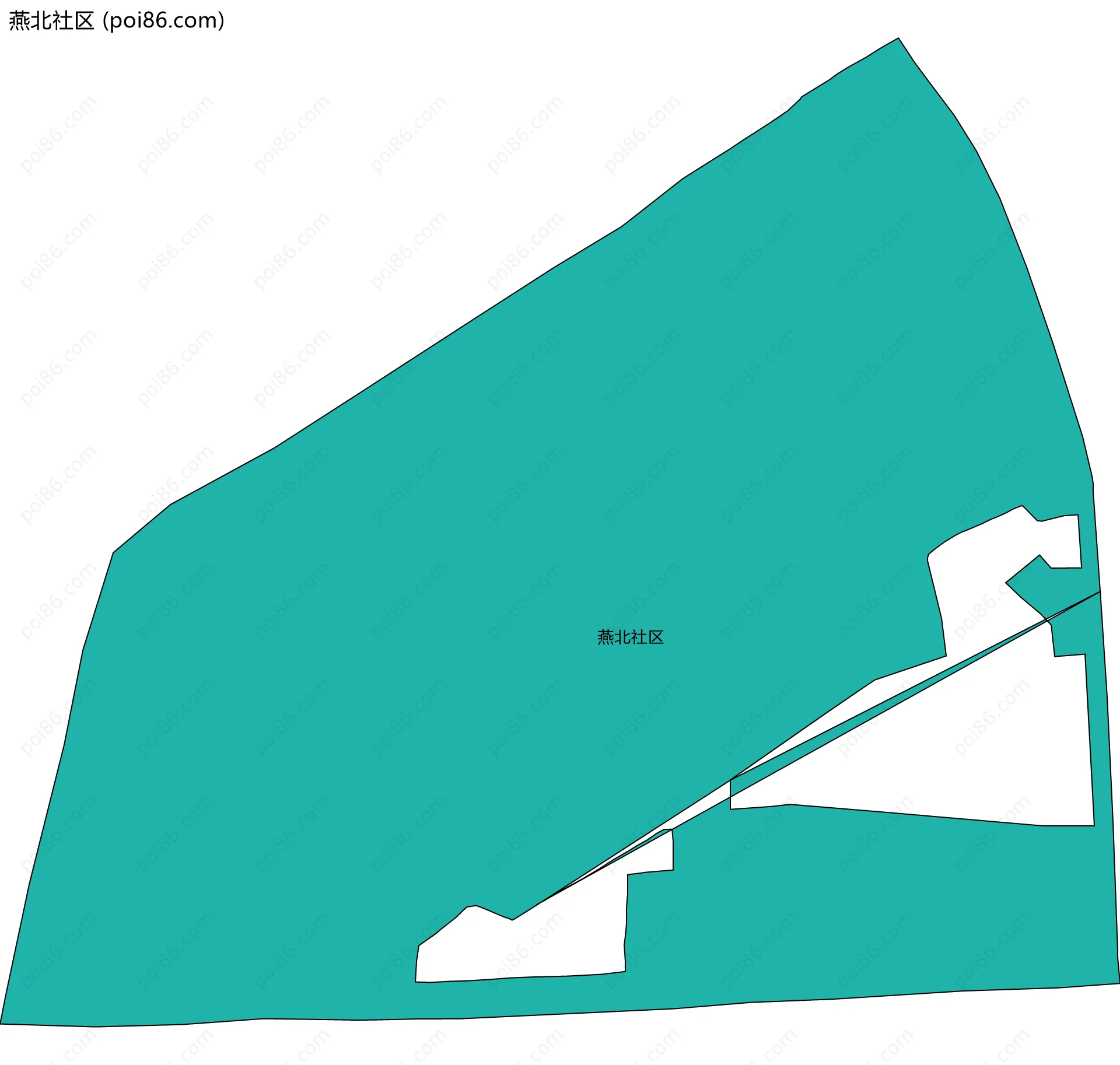 燕北社区边界地图