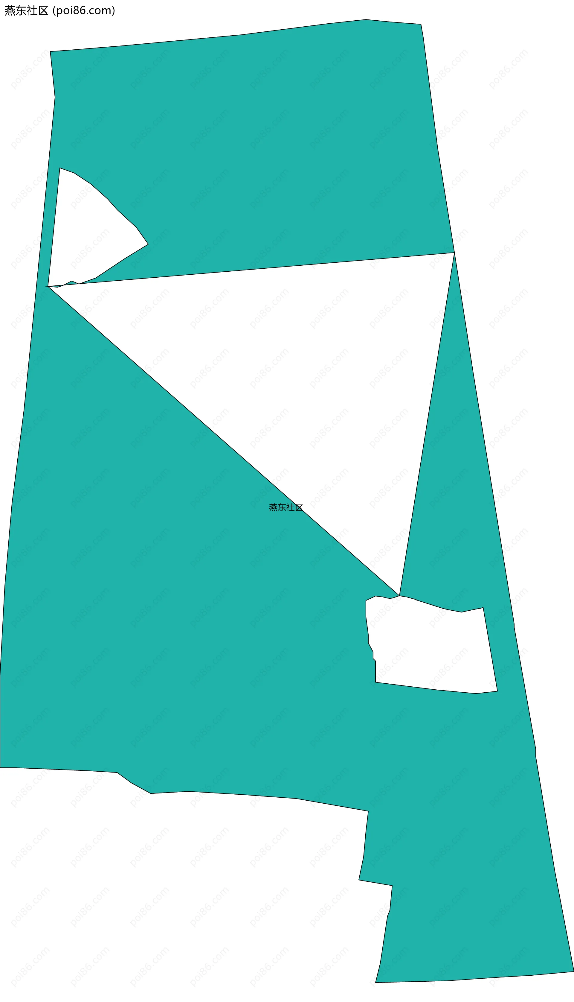 燕东社区边界地图