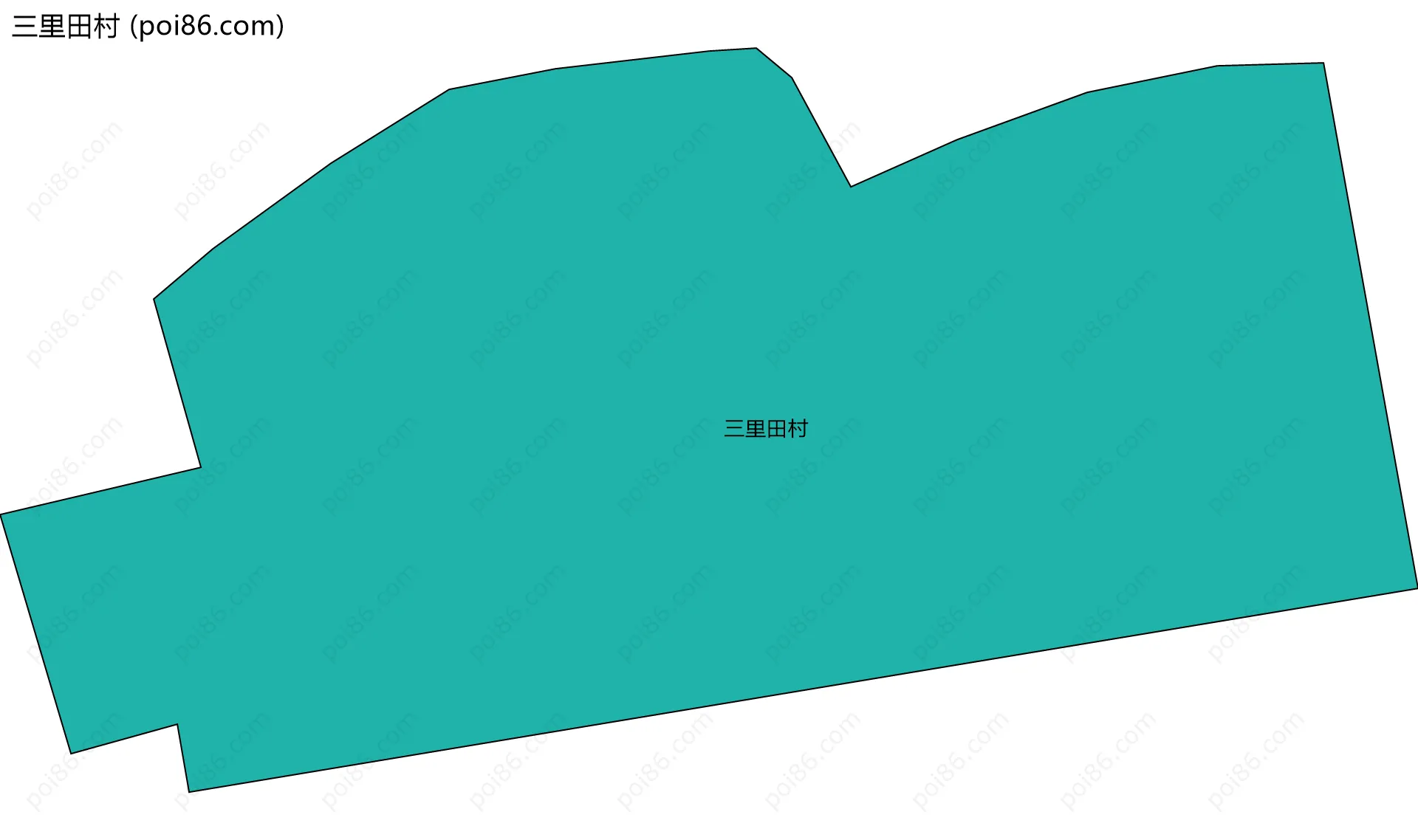 三里田村边界地图