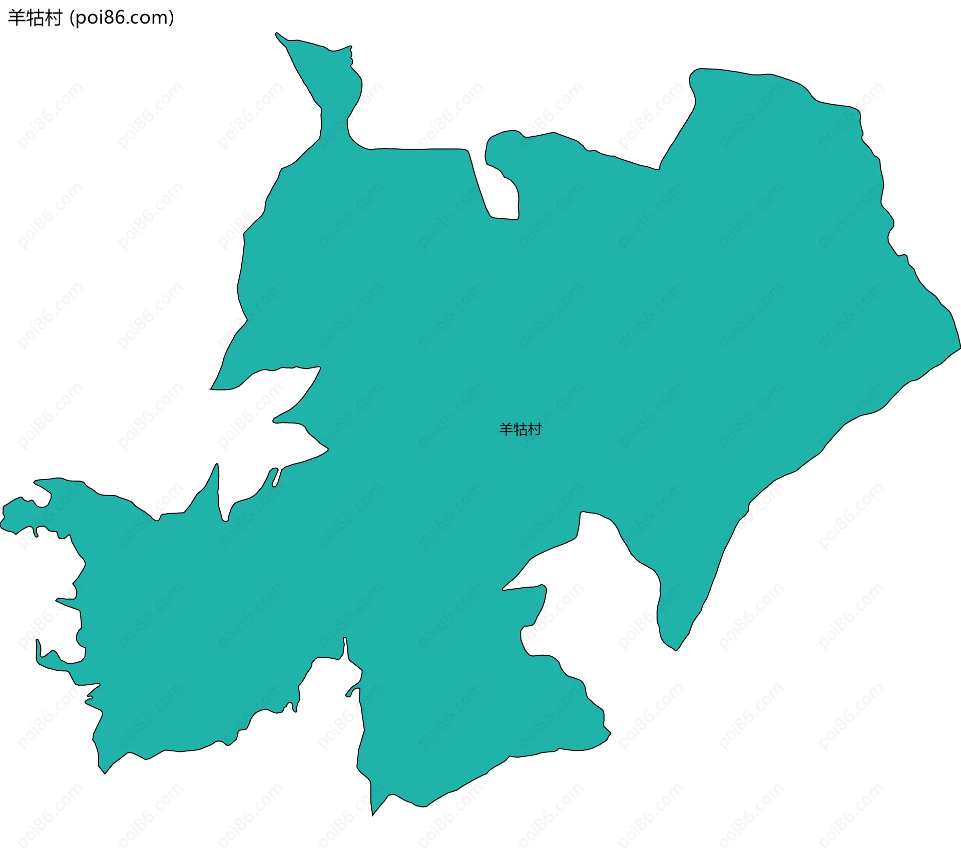 羊牯村边界地图