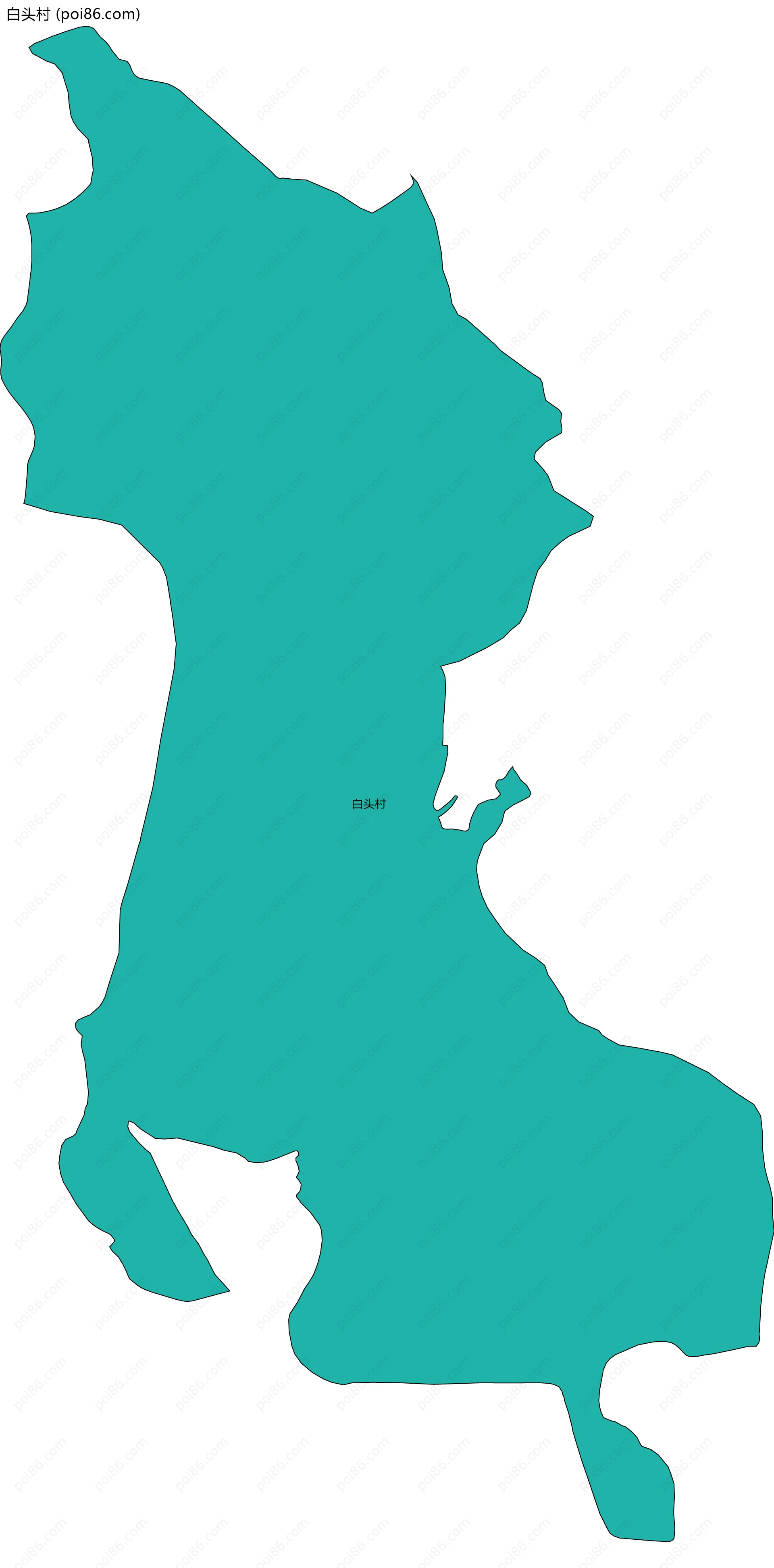白头村边界地图
