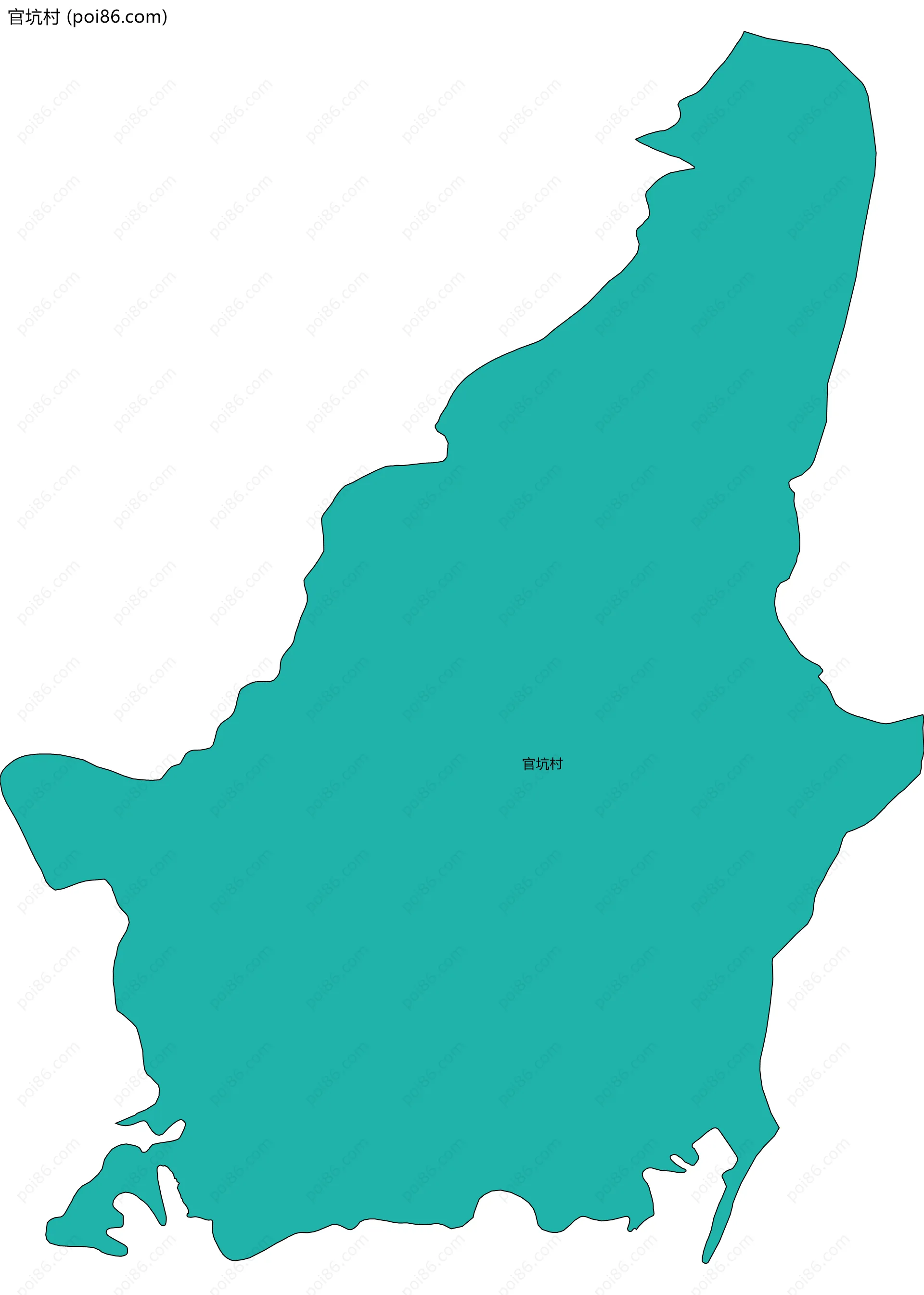 官坑村边界地图