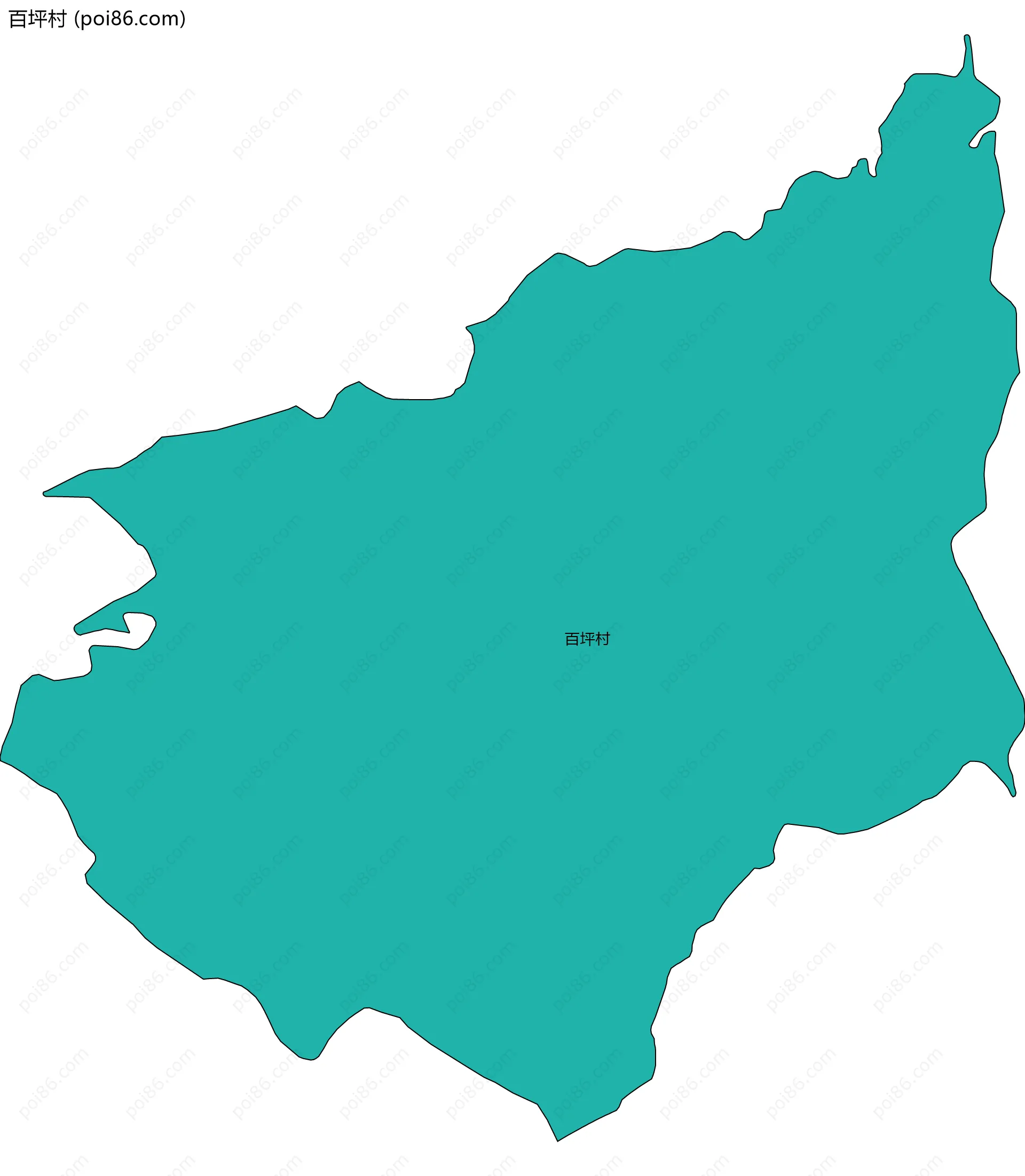 百坪村边界地图