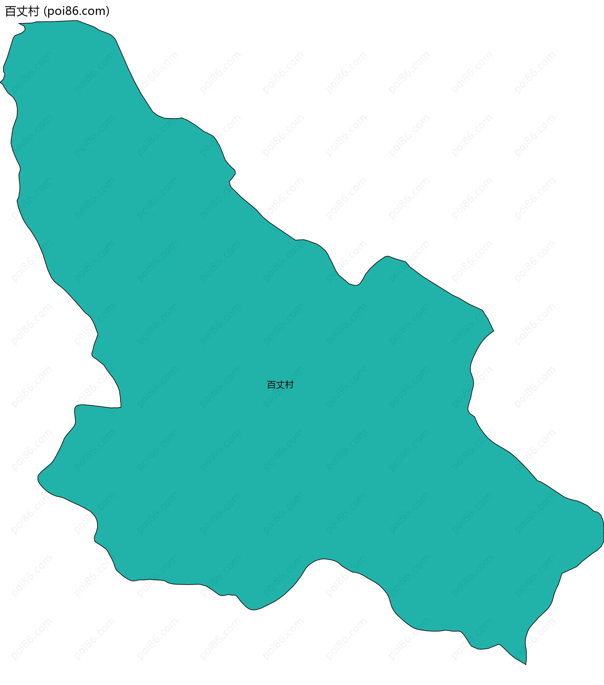 百丈村边界地图