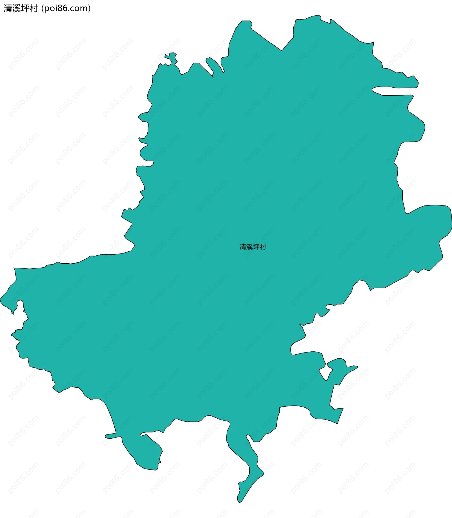 清溪坪村边界地图