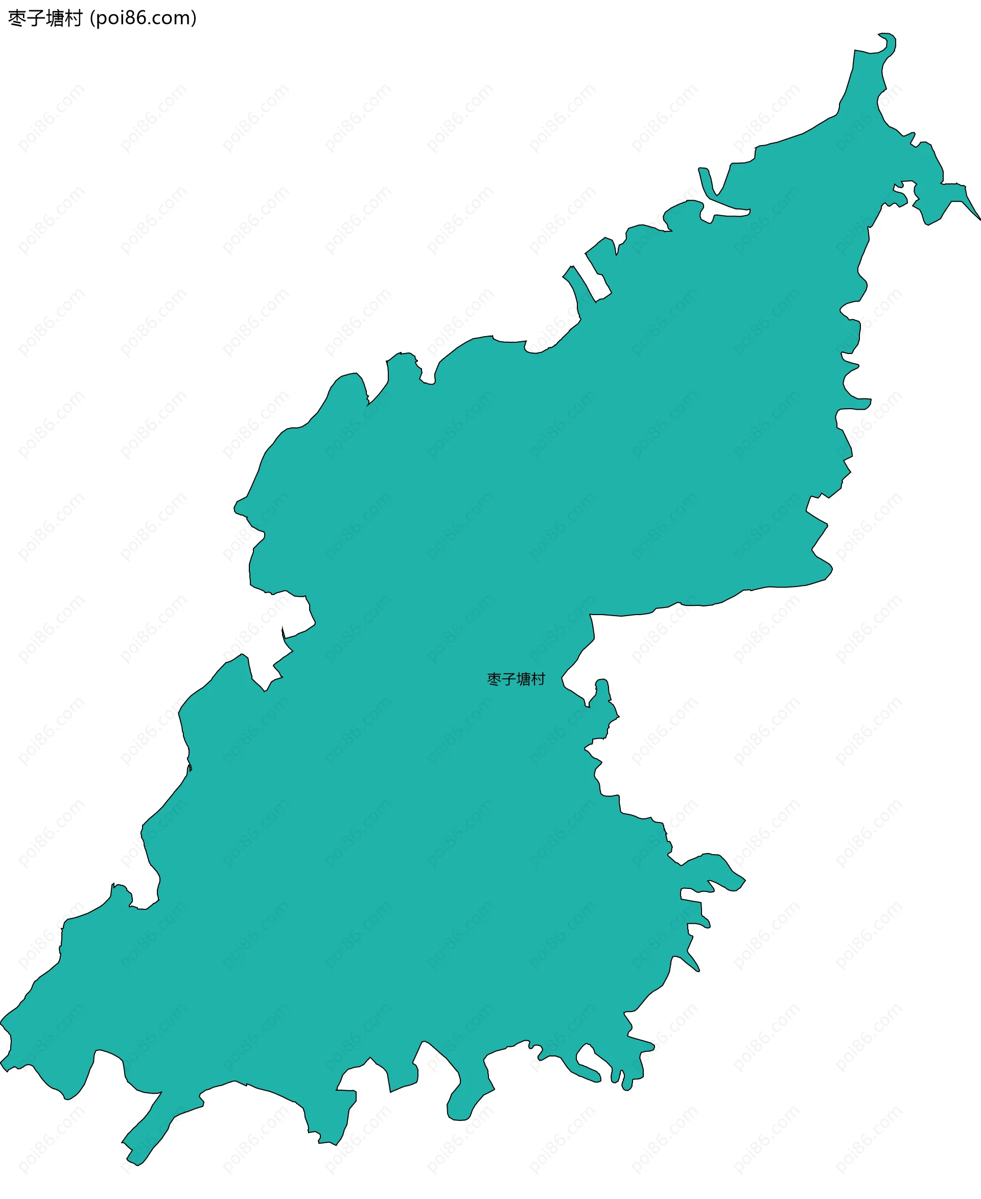 枣子塘村边界地图
