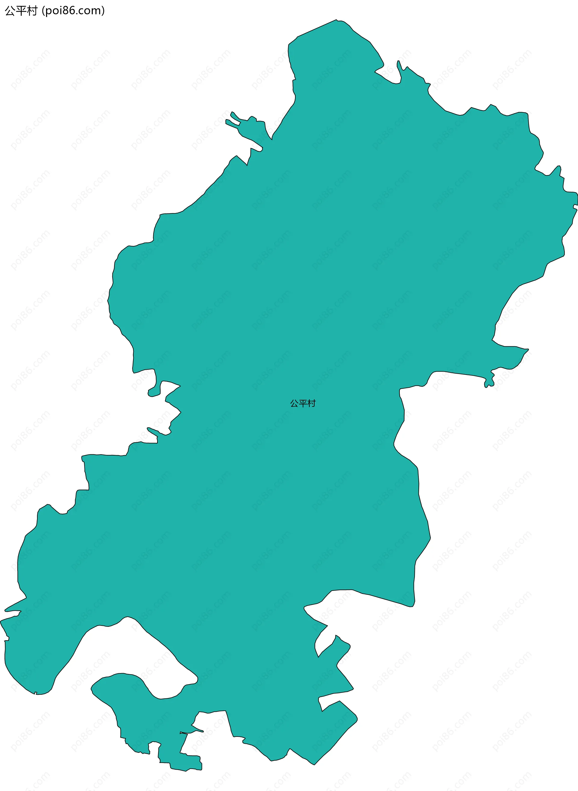 公平村边界地图