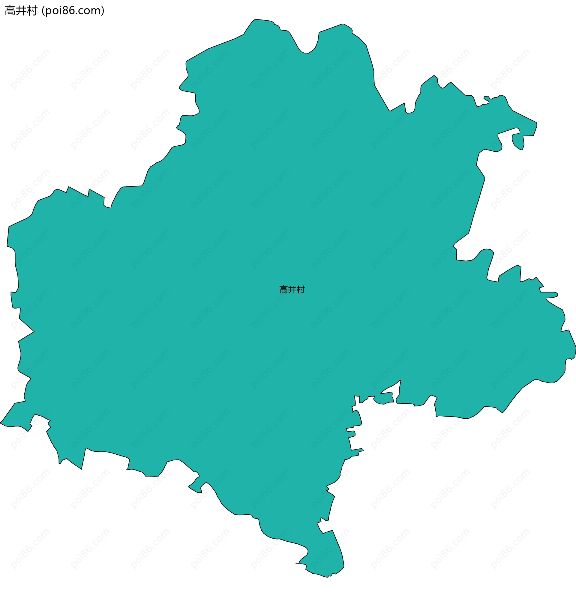 高井村边界地图