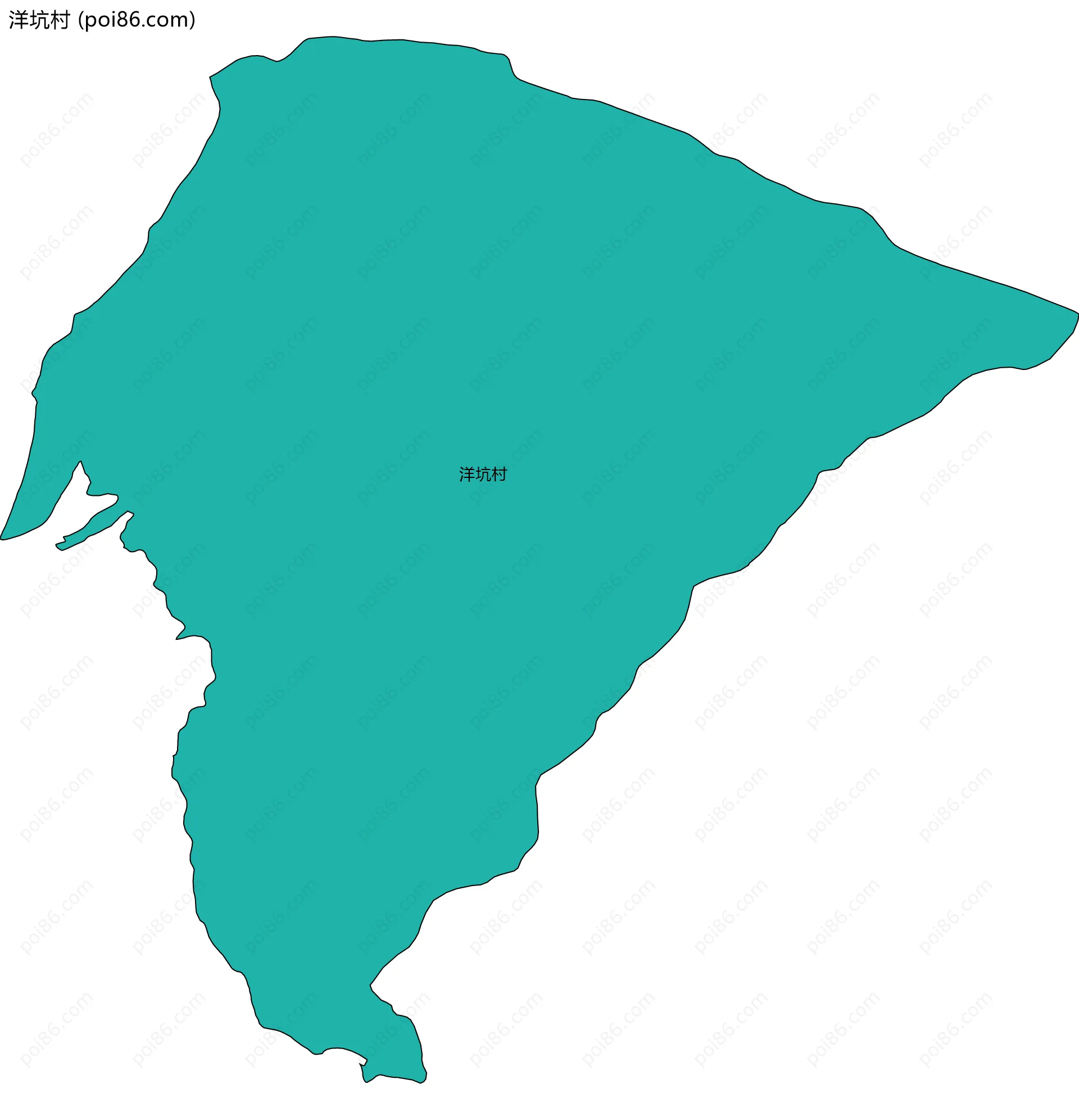 洋坑村边界地图