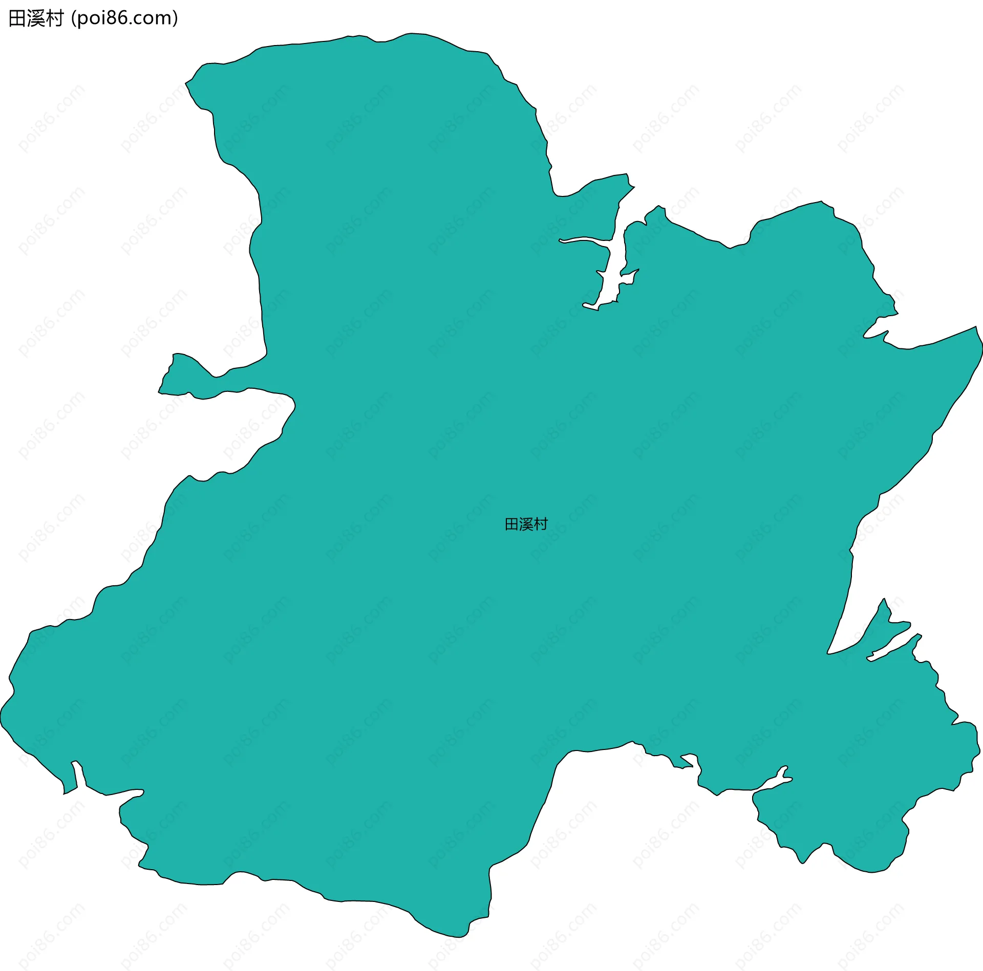 田溪村边界地图