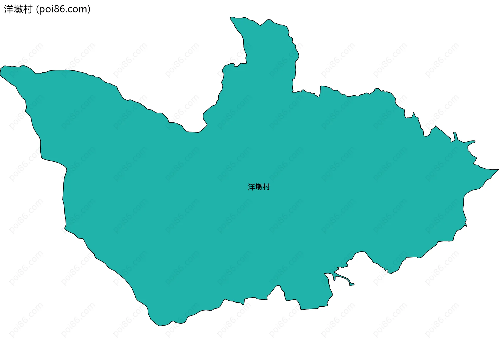 洋墩村边界地图