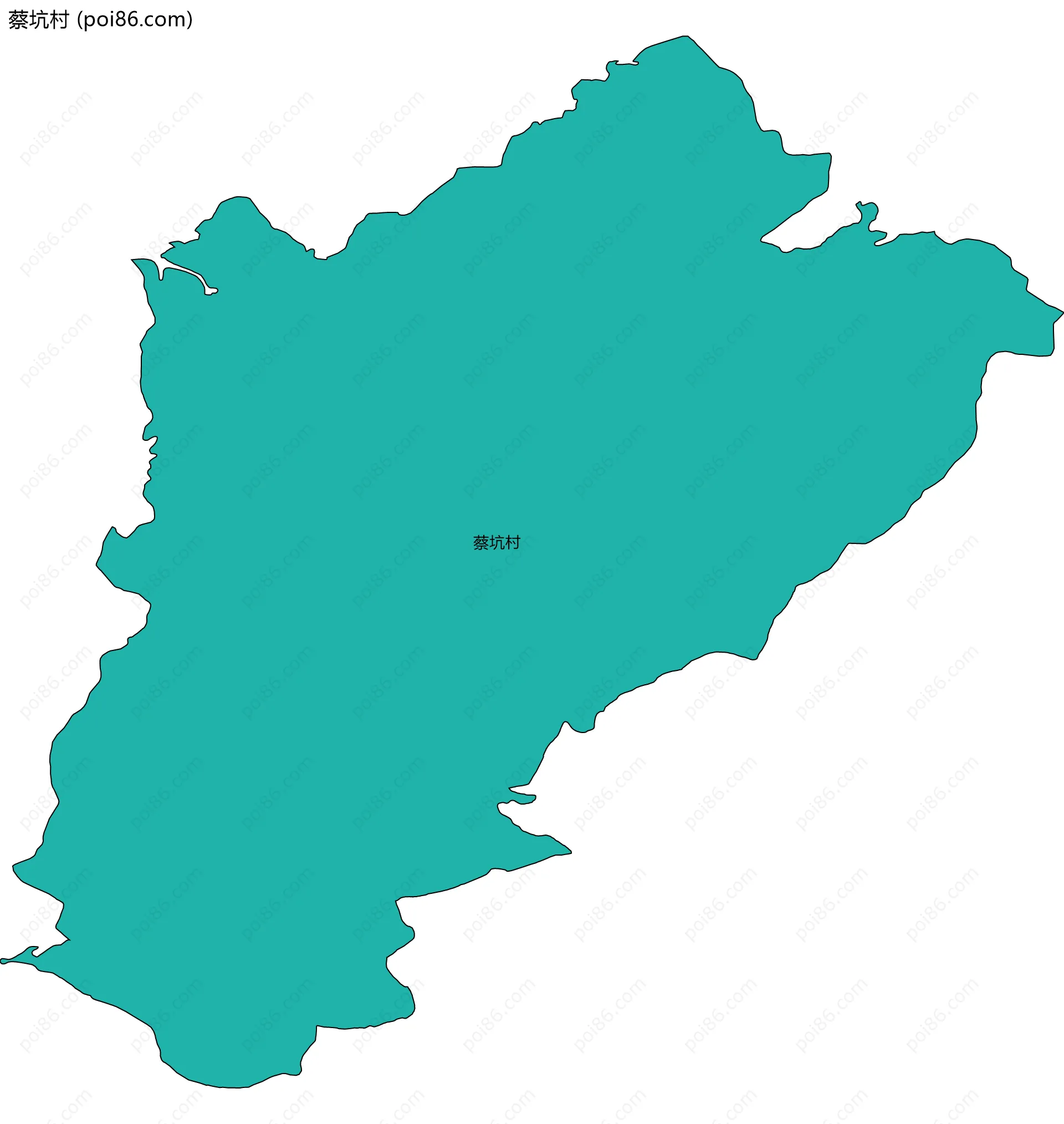 蔡坑村边界地图