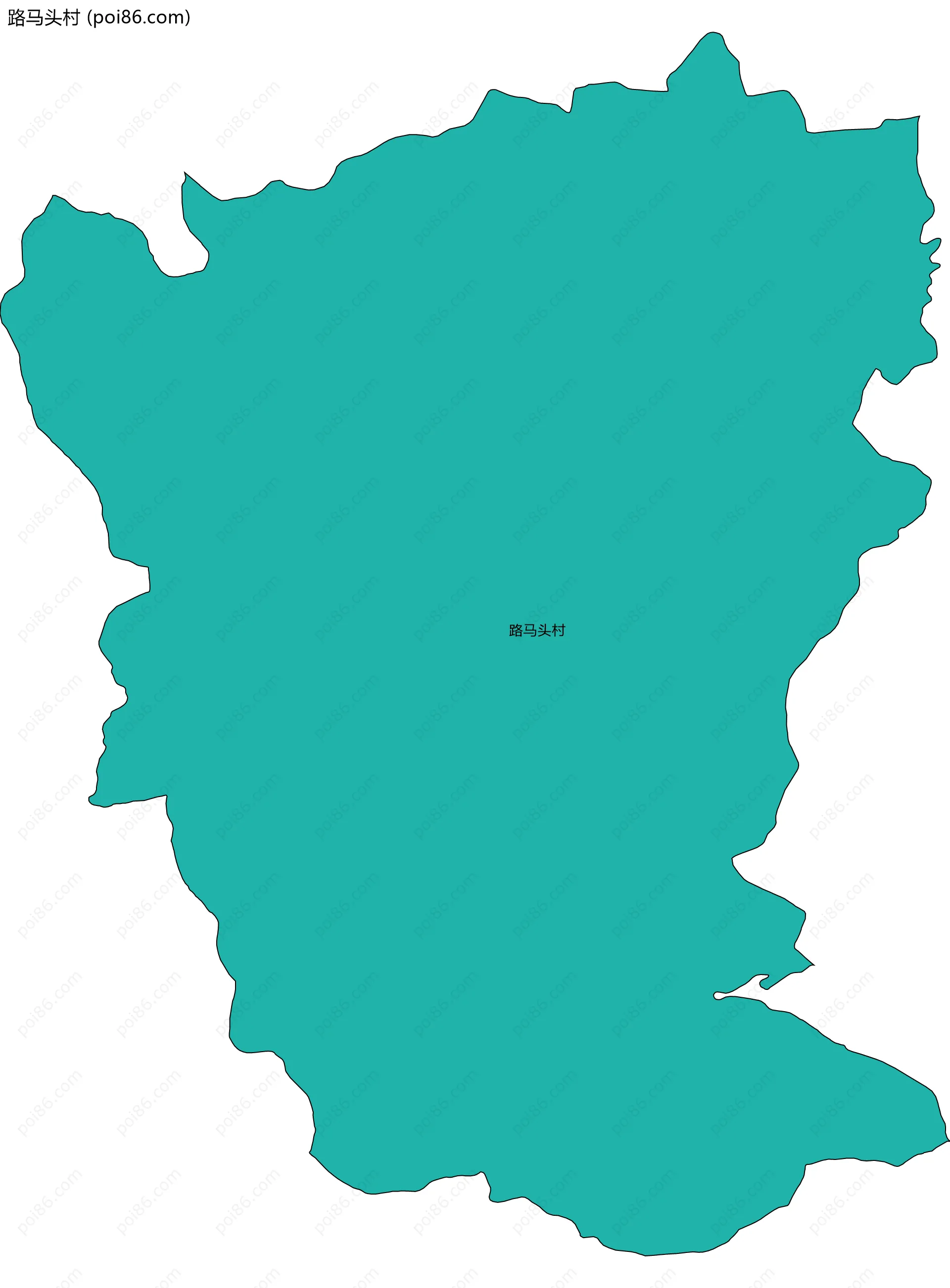 路马头村边界地图