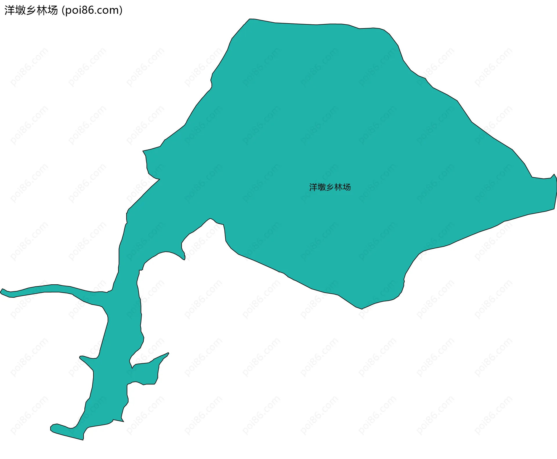 洋墩乡林场边界地图