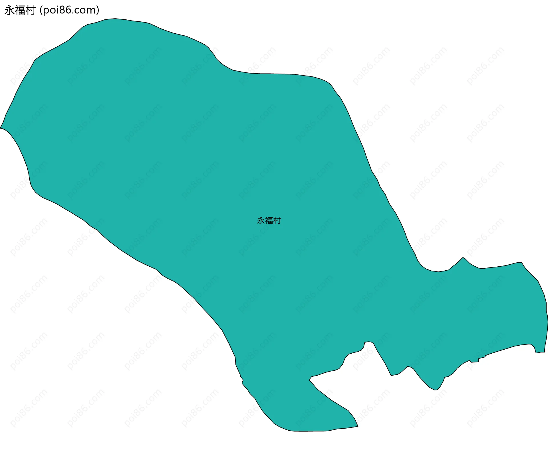 永福村边界地图