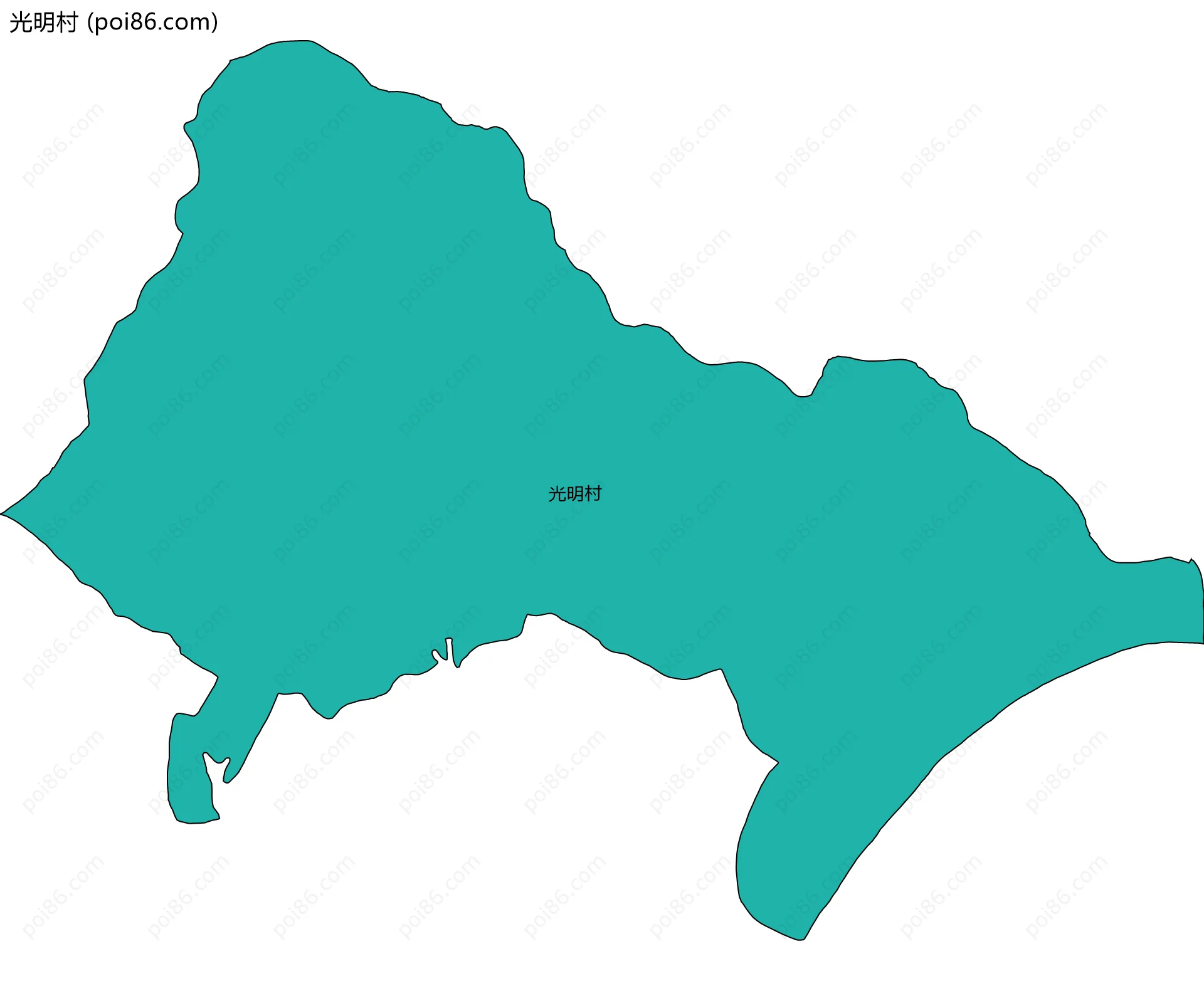 光明村边界地图