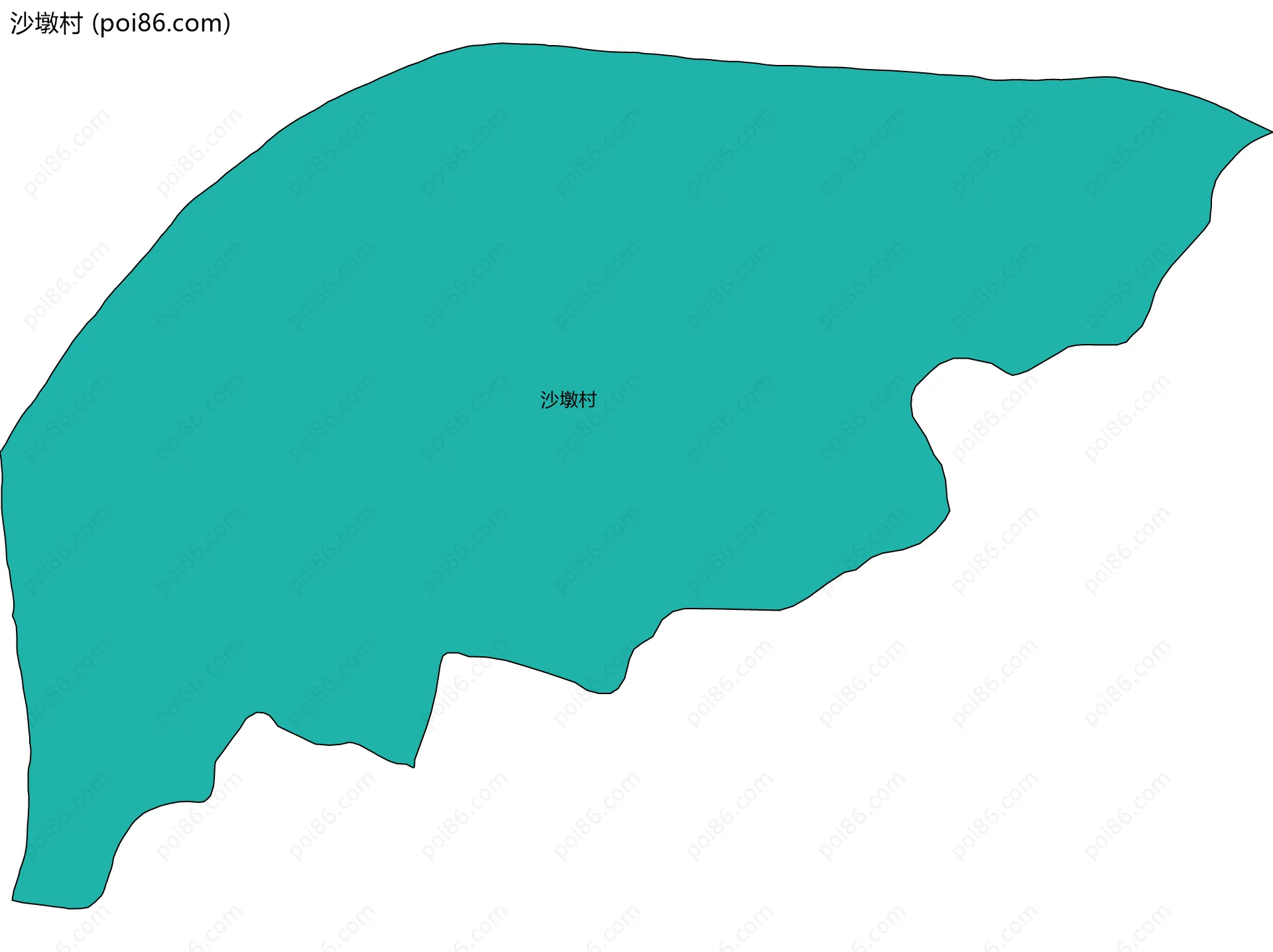 沙墩村边界地图