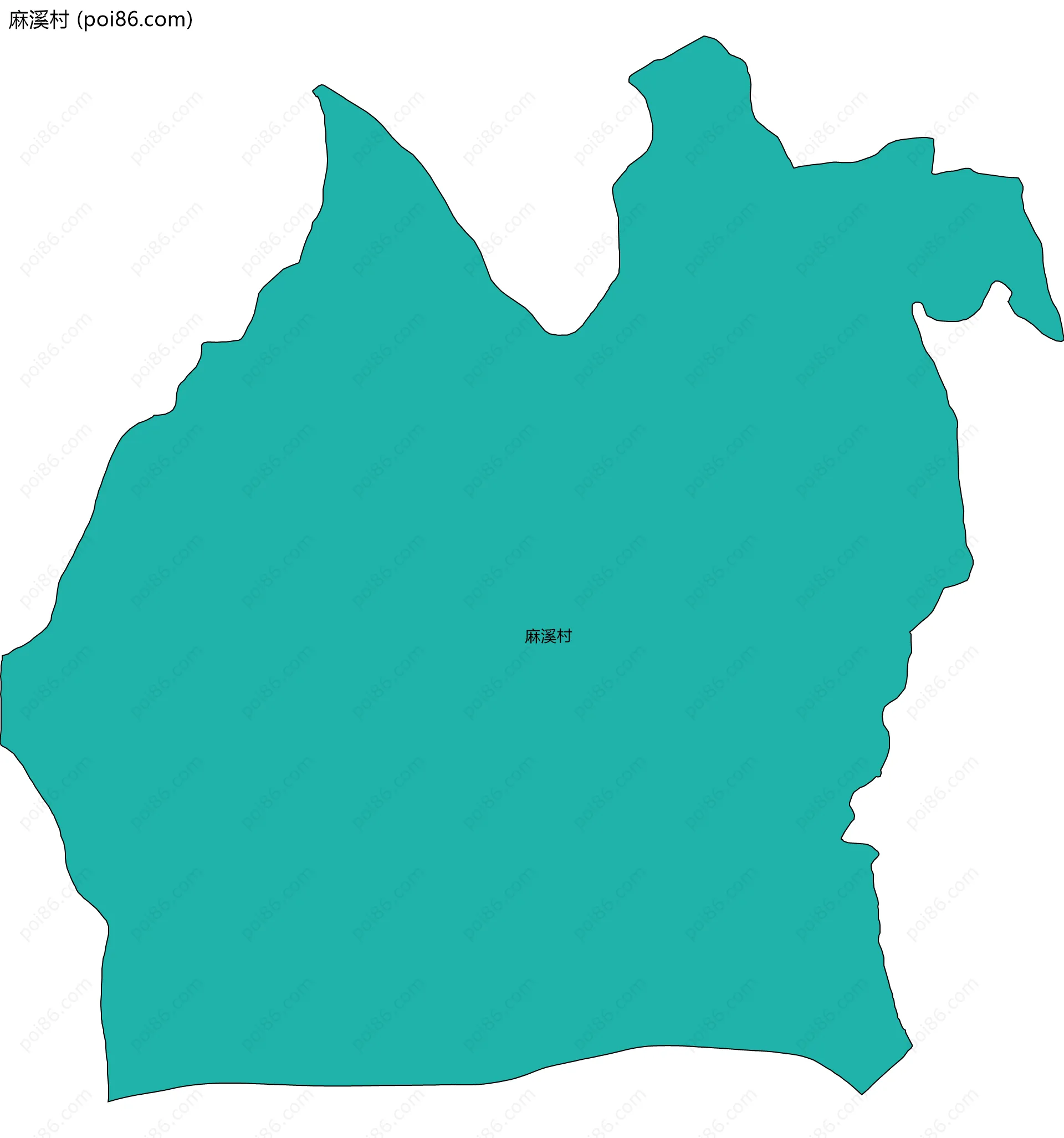 麻溪村边界地图