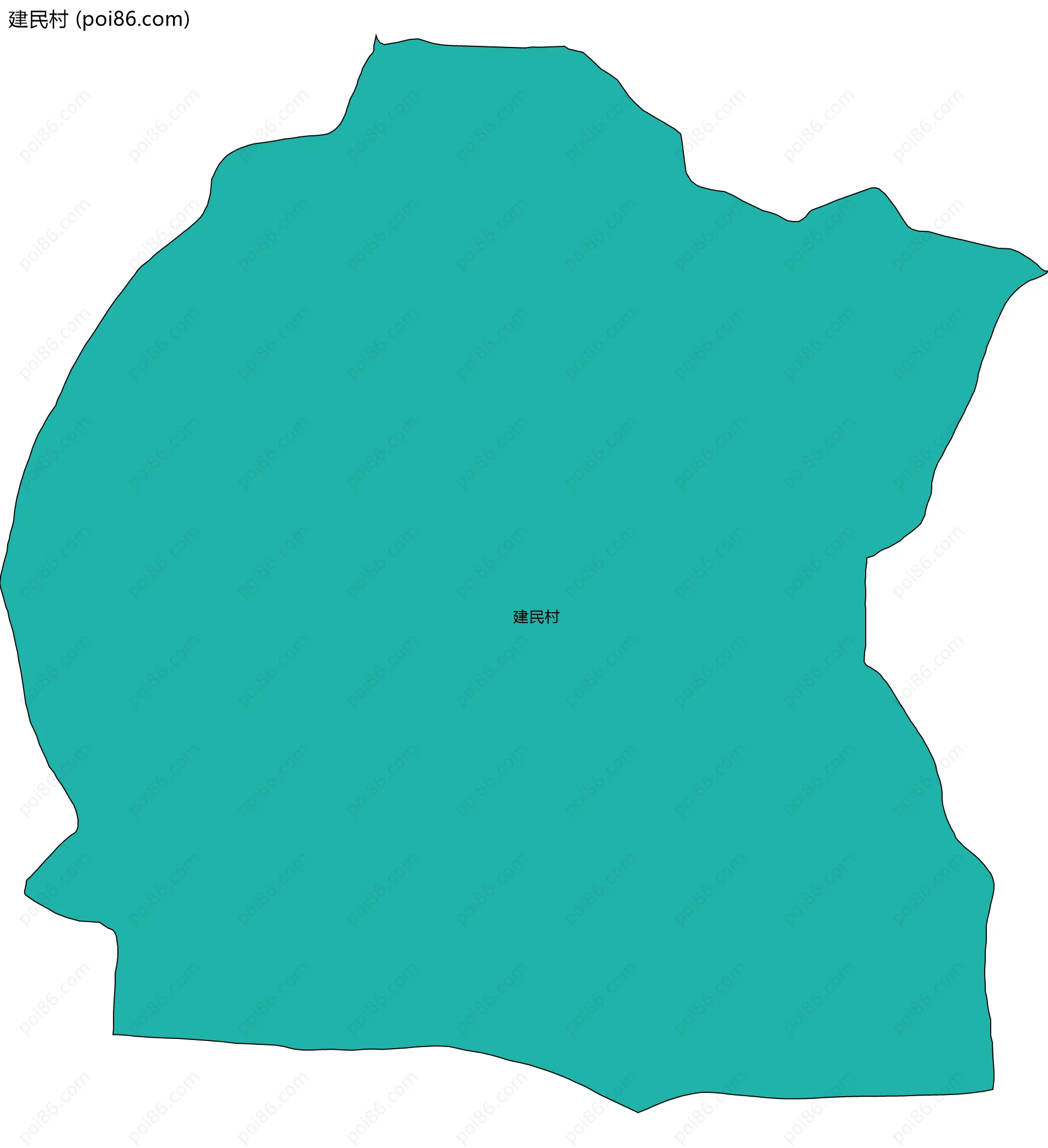 建民村边界地图