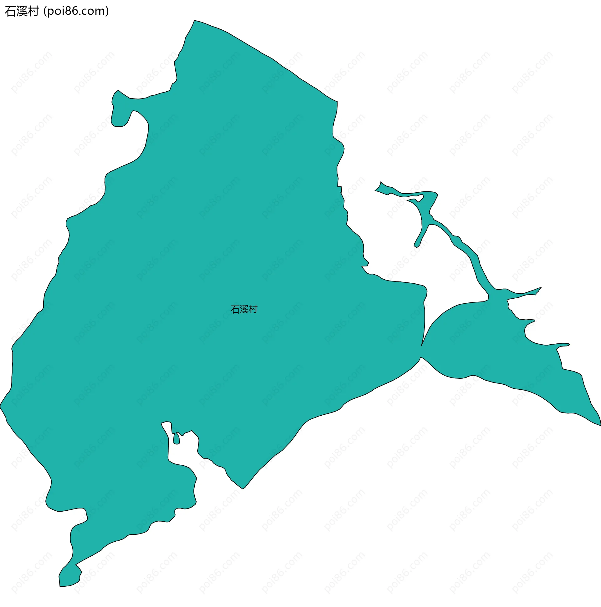 石溪村边界地图