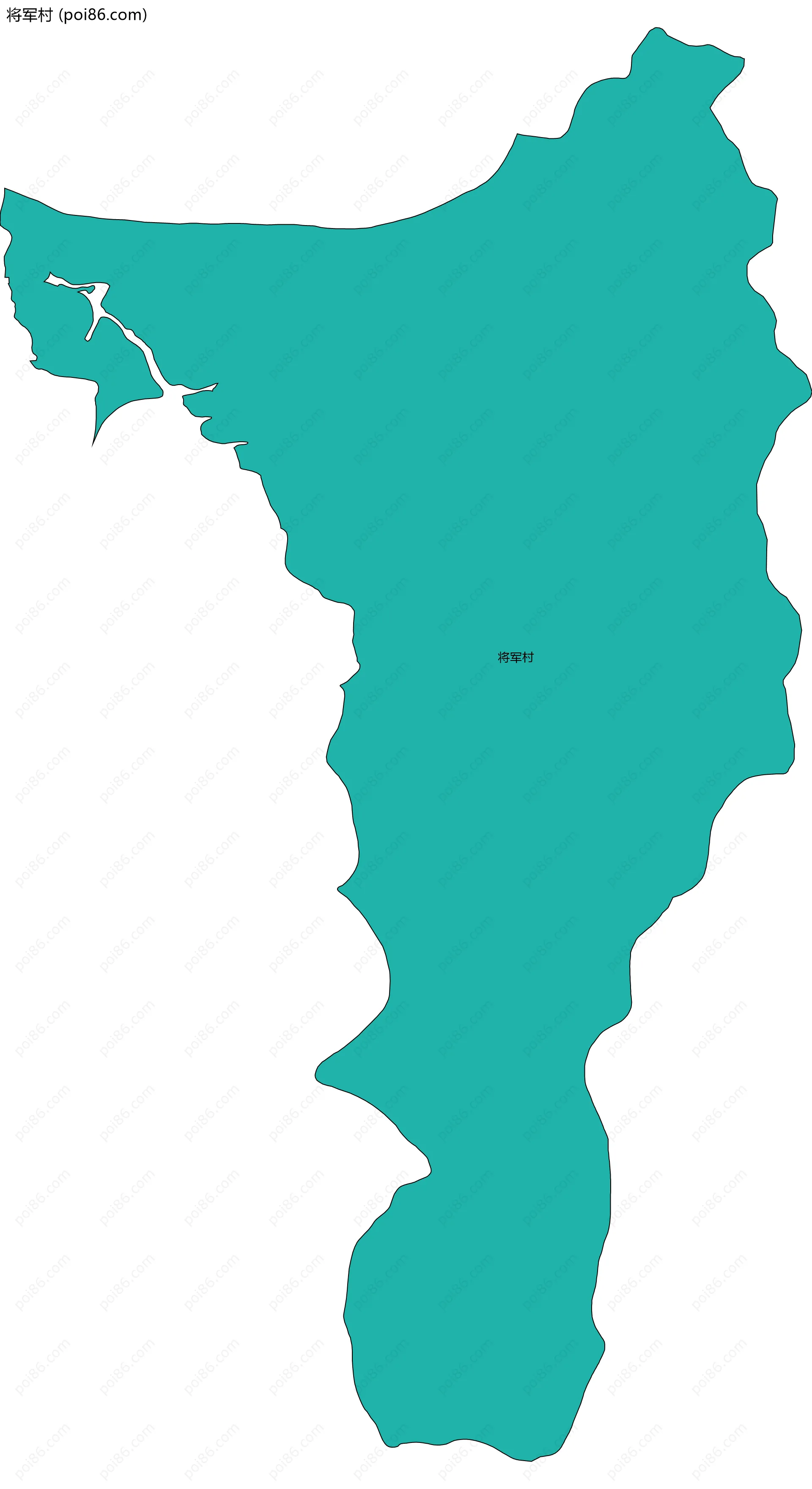 将军村边界地图