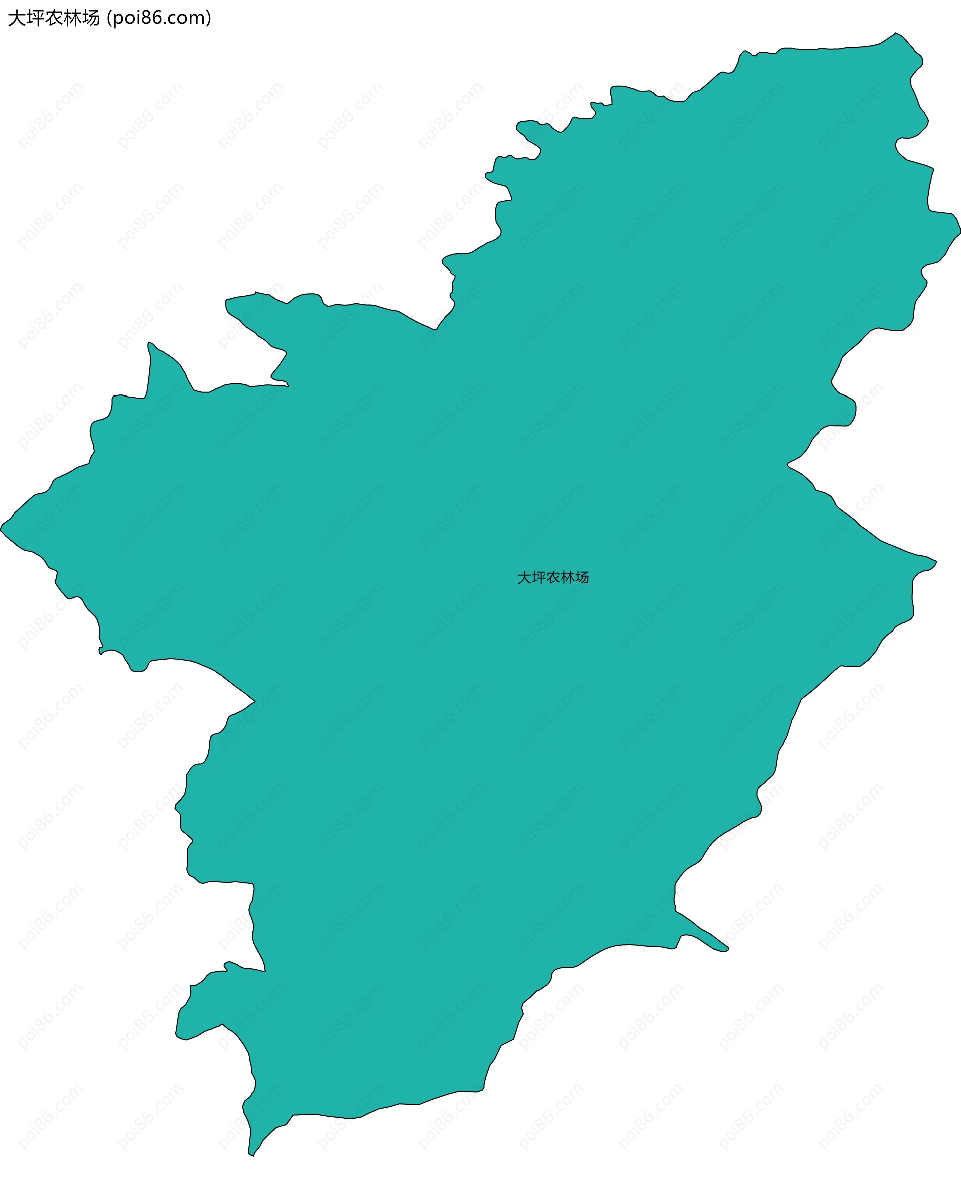 大坪农林场边界地图