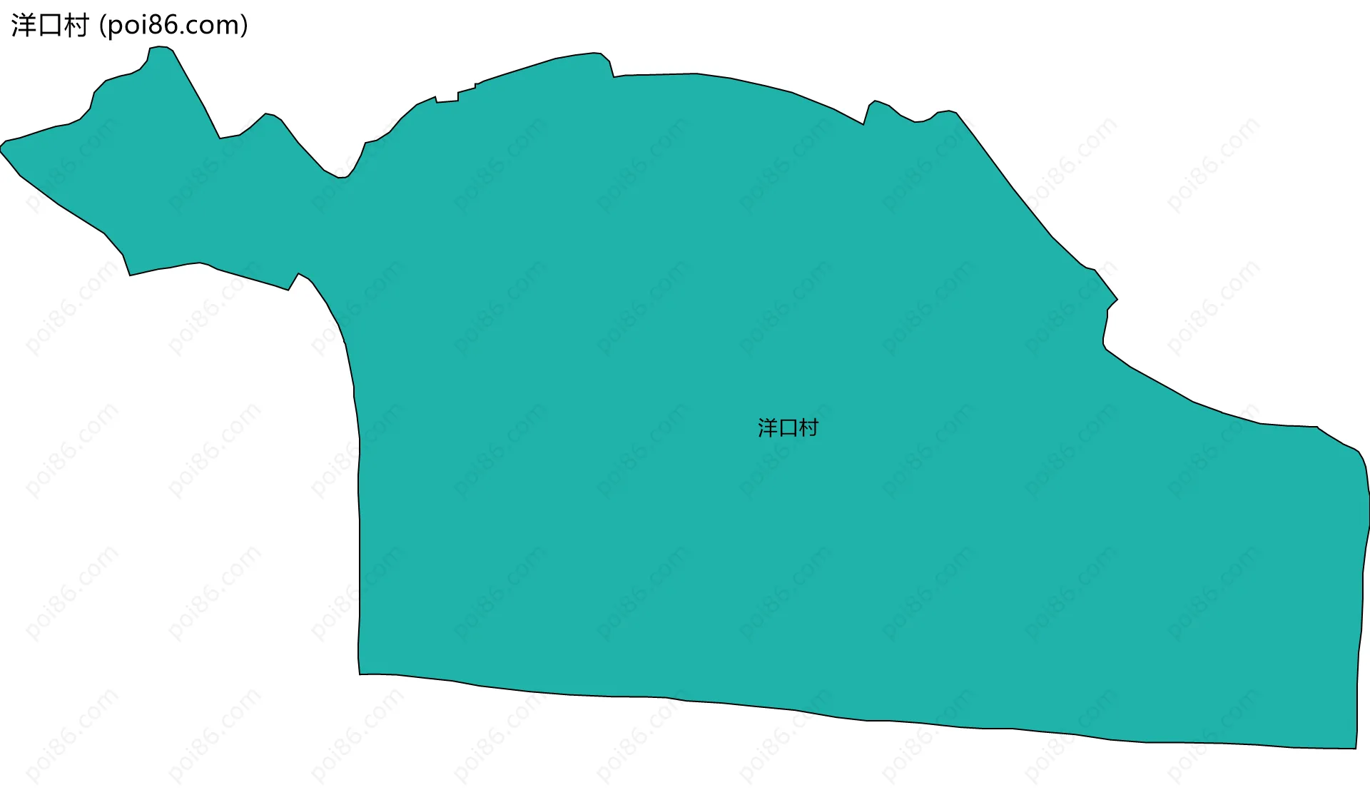 洋口村边界地图
