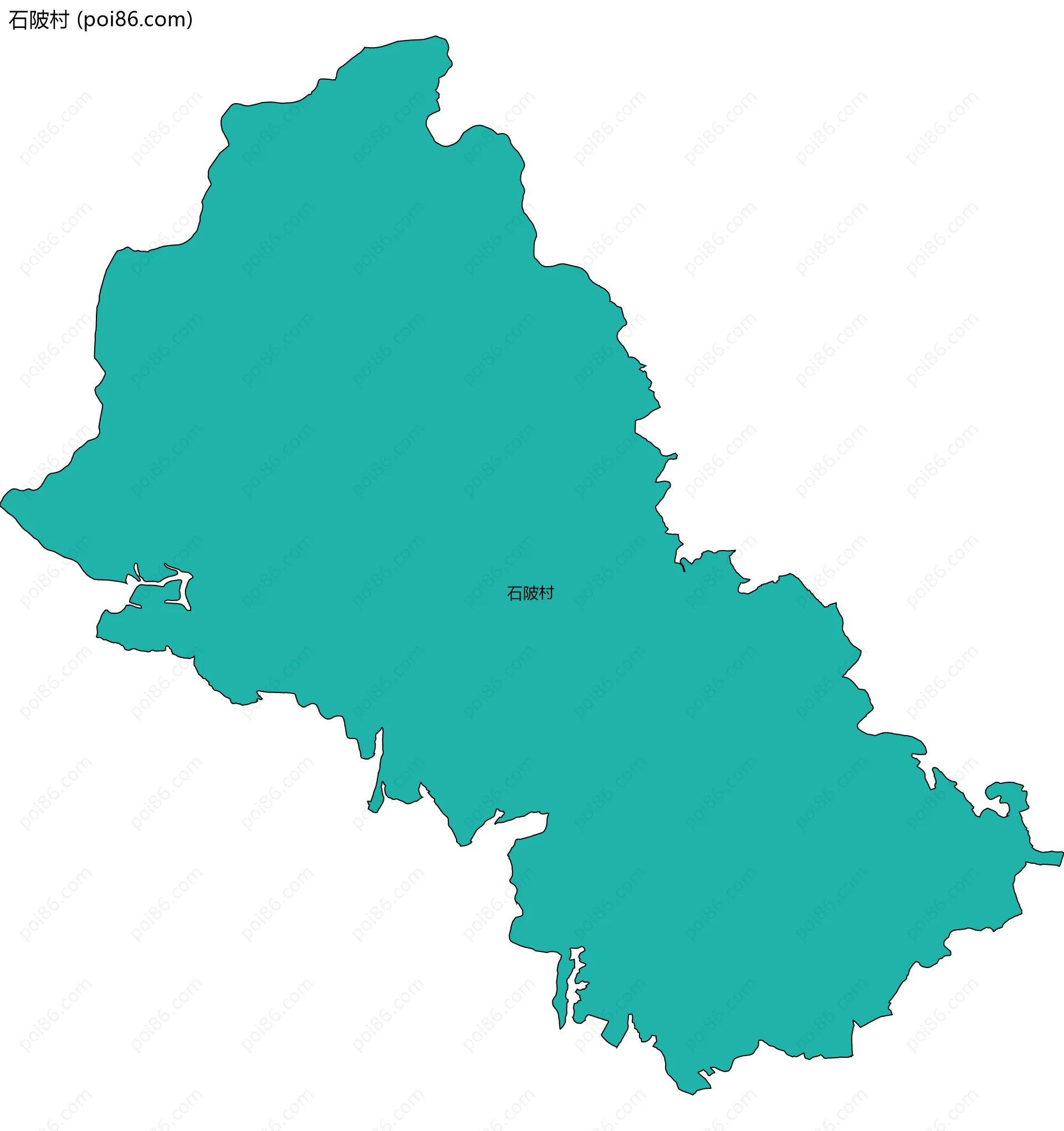 石陂村边界地图