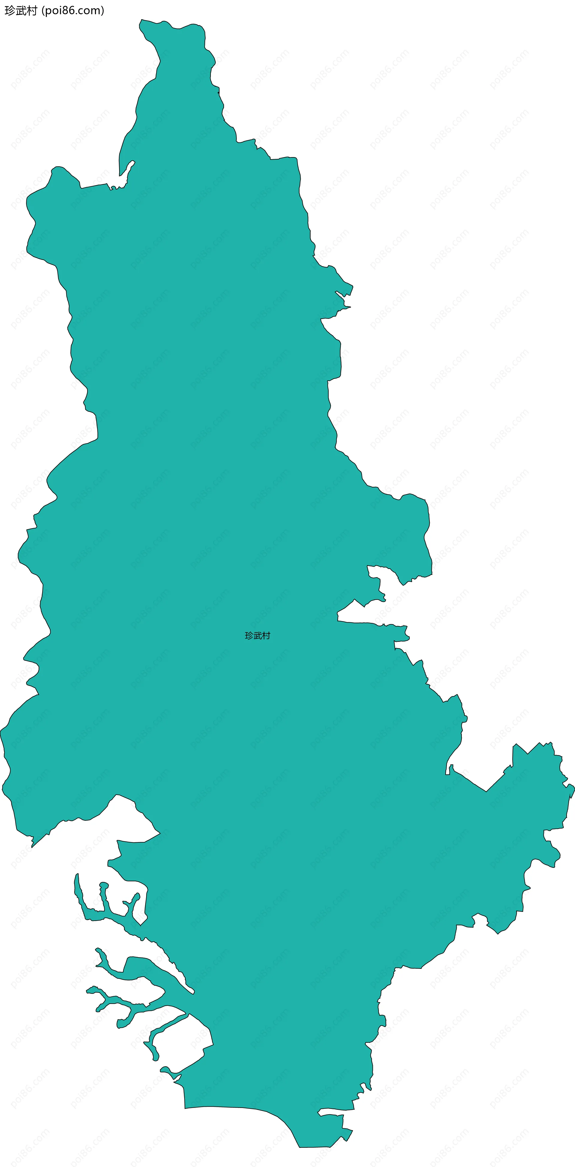 珍武村边界地图