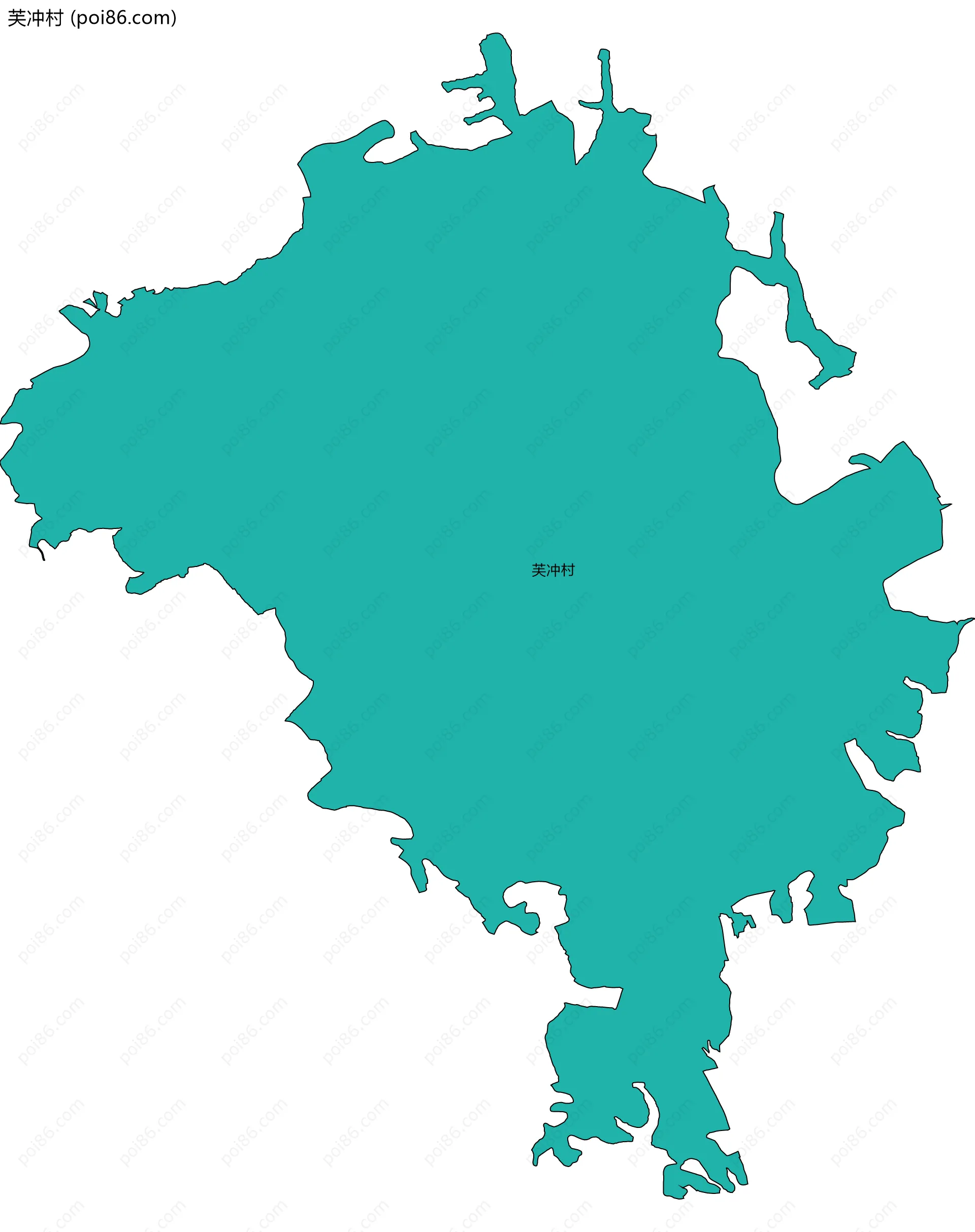 芙冲村边界地图