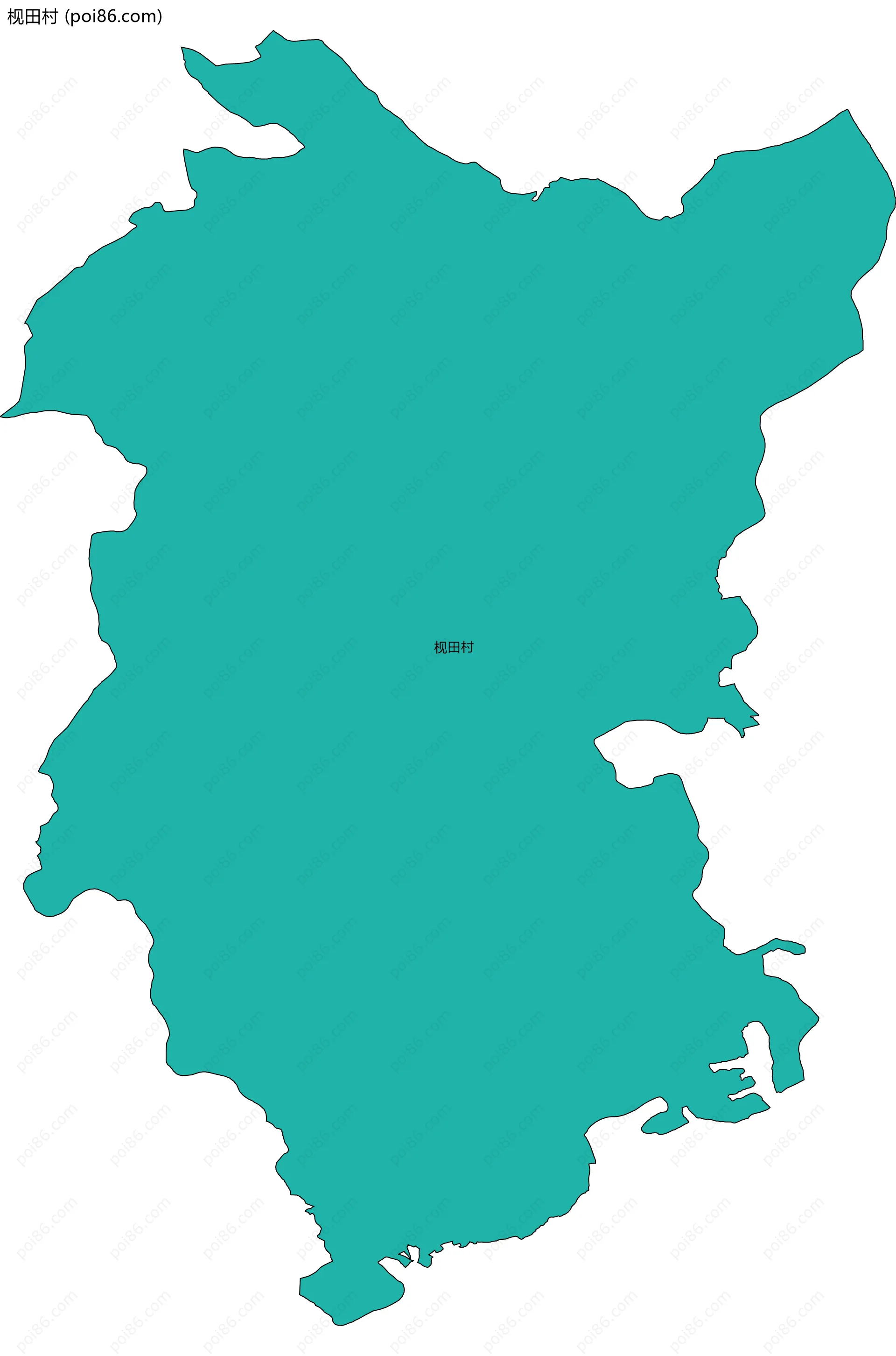 枧田村边界地图