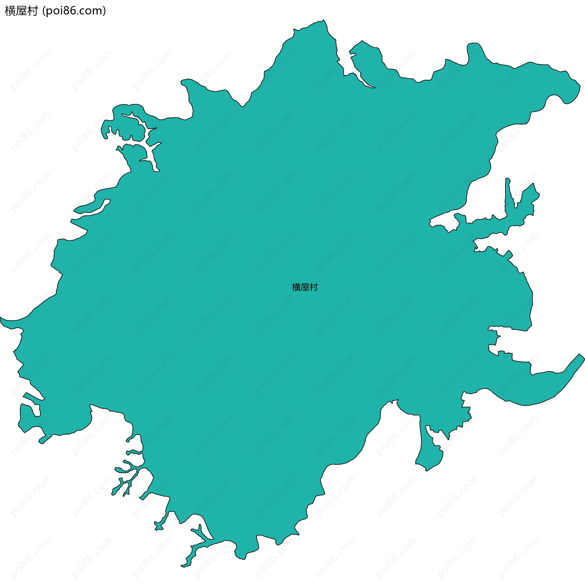 横屋村边界地图