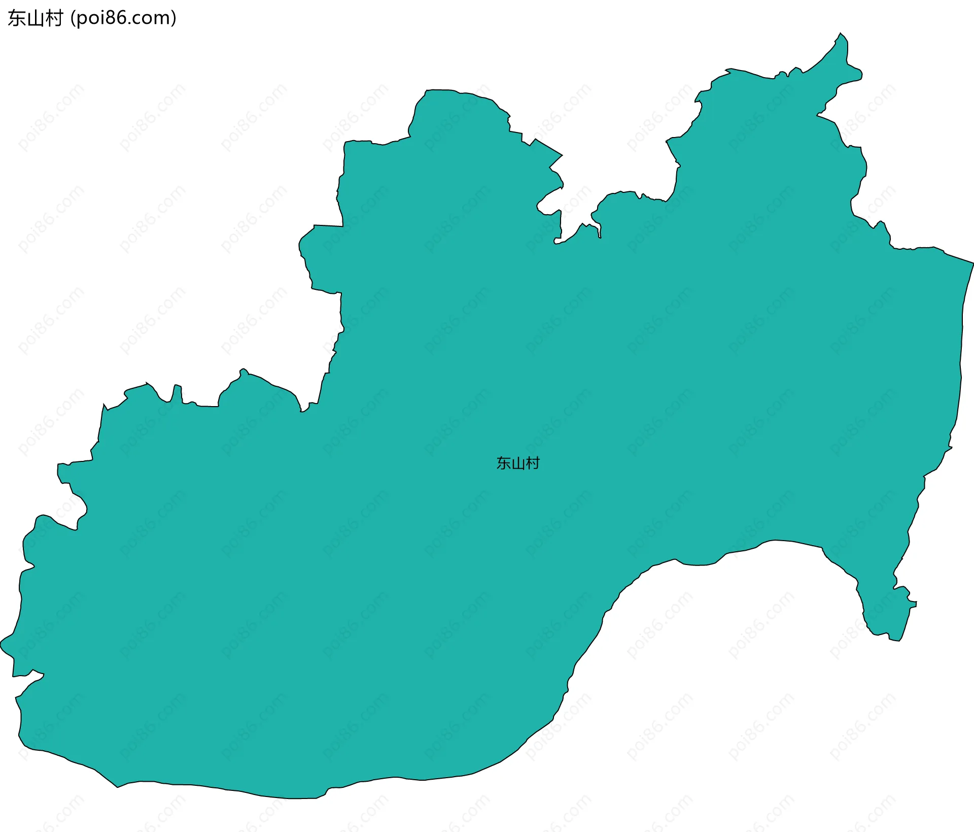 东山村边界地图