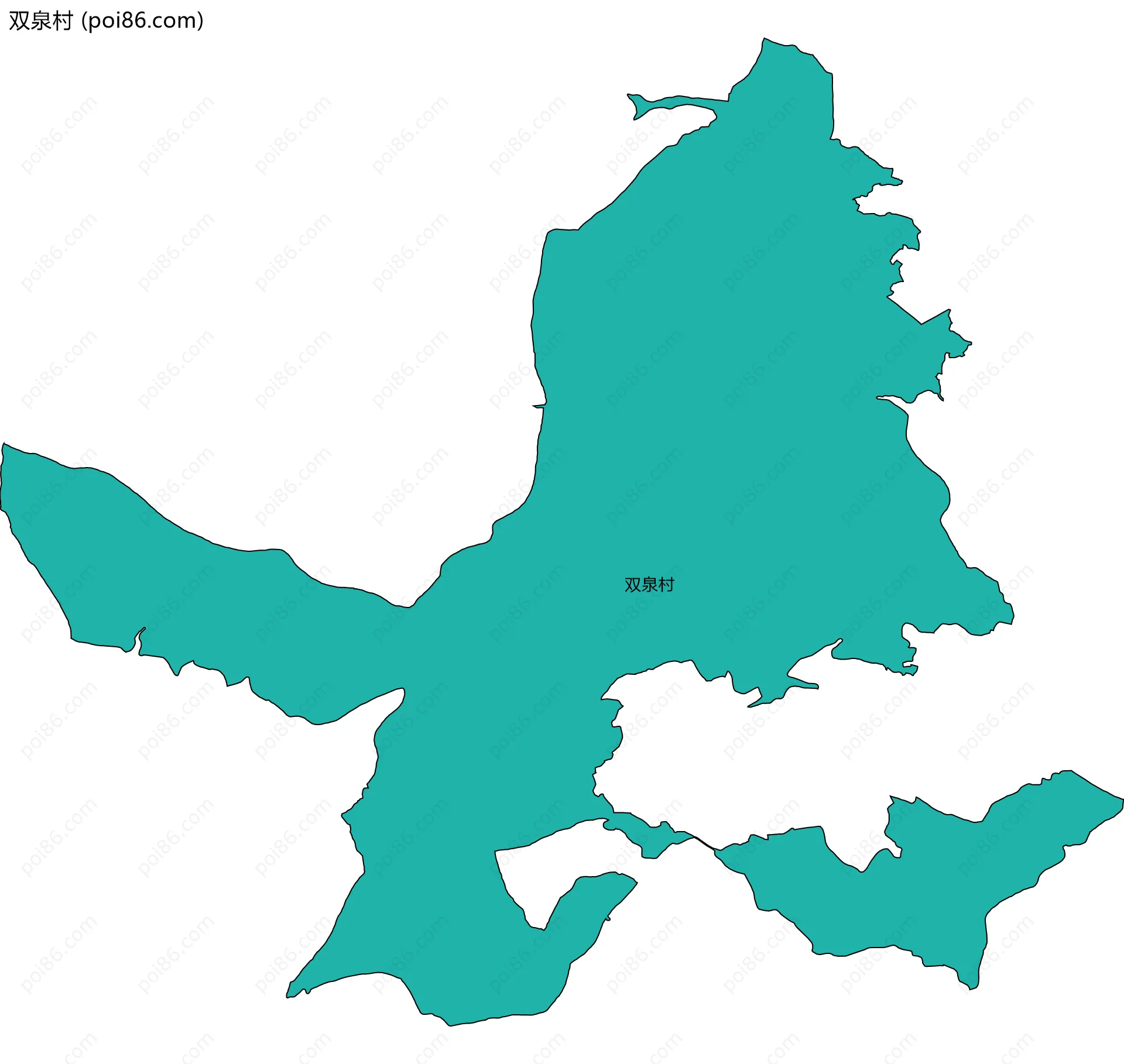 双泉村边界地图