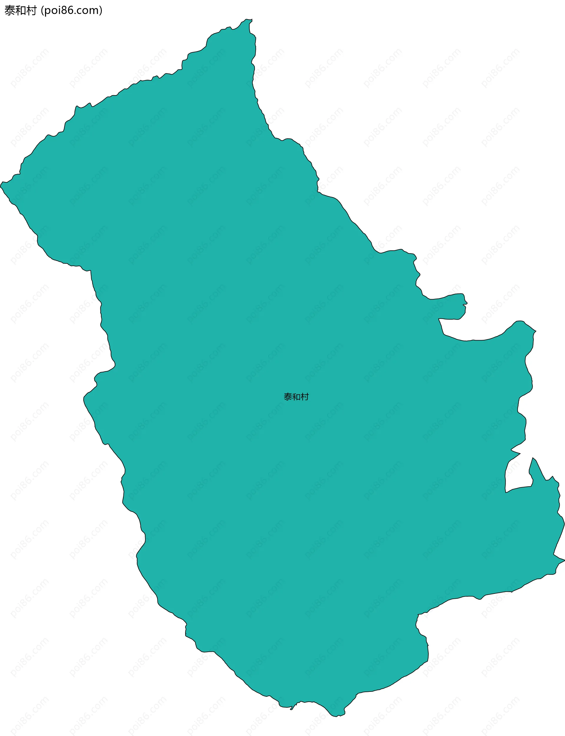 泰和村边界地图