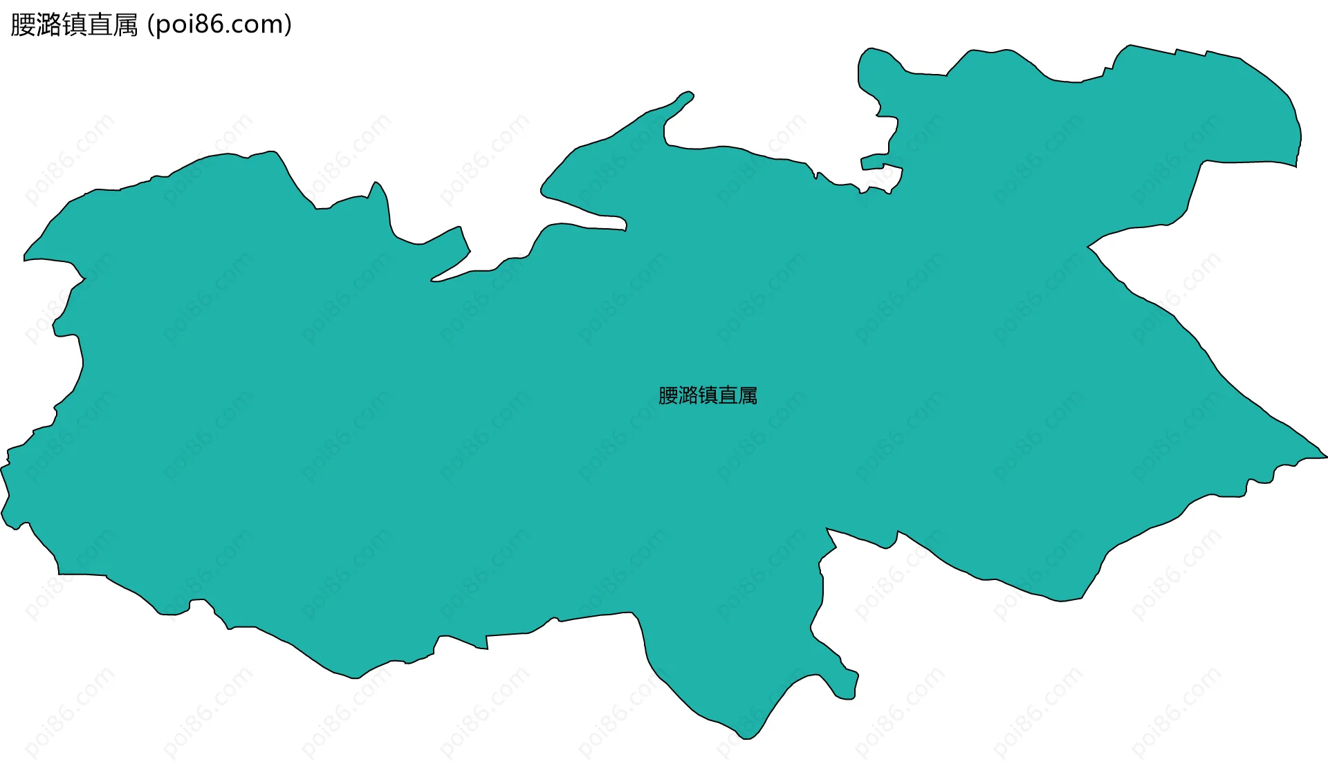 腰潞镇直属边界地图