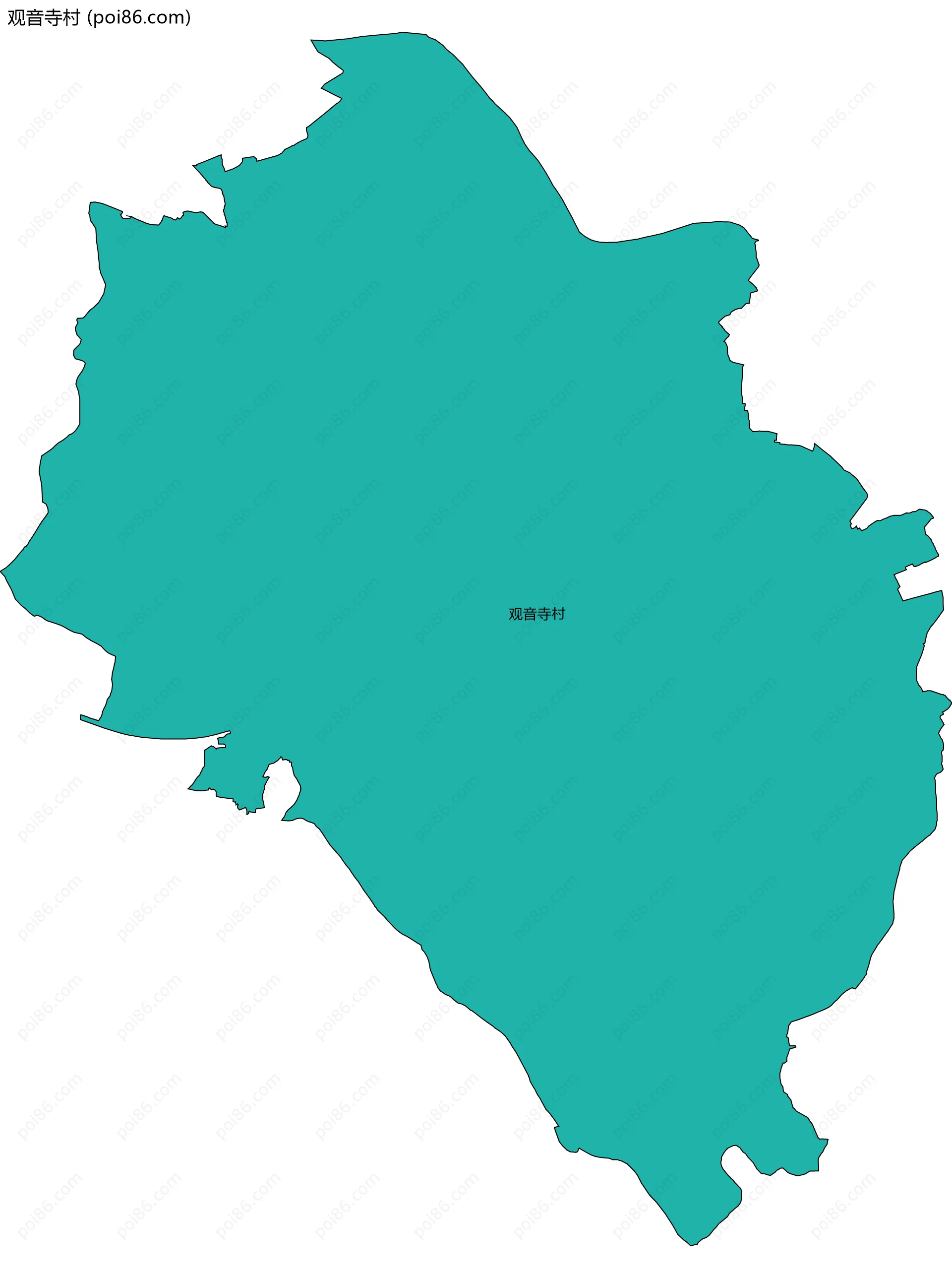 观音寺村边界地图