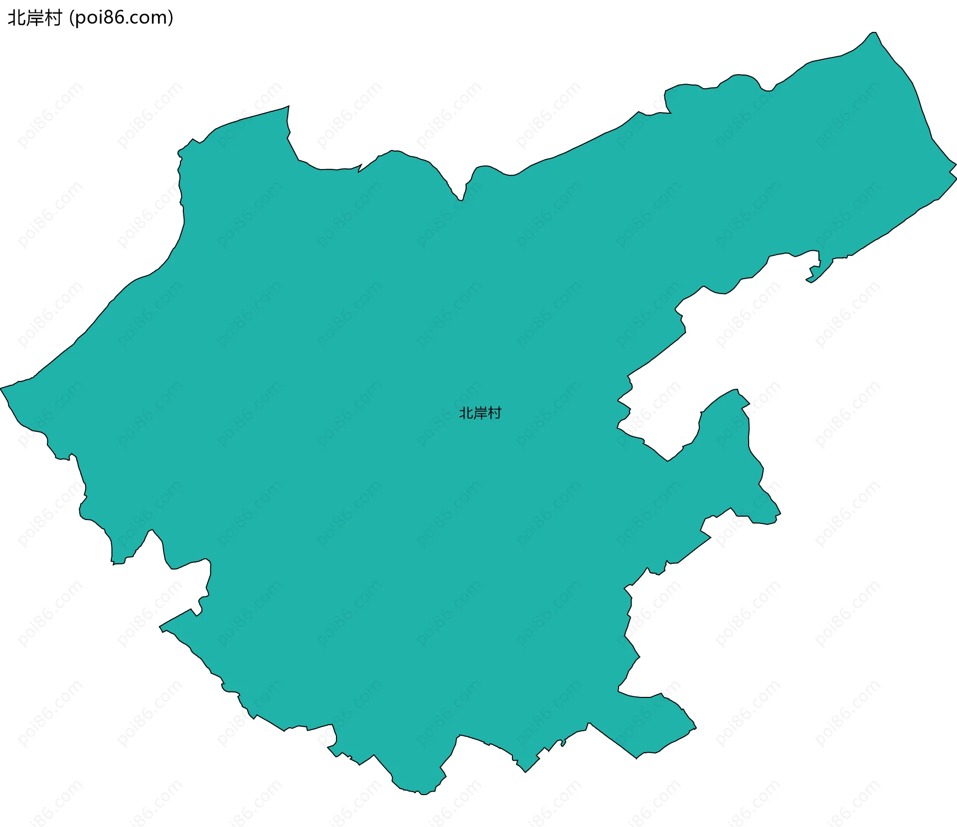 北岸村边界地图