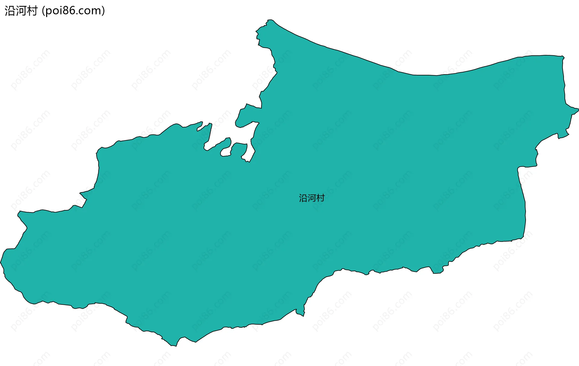 沿河村边界地图