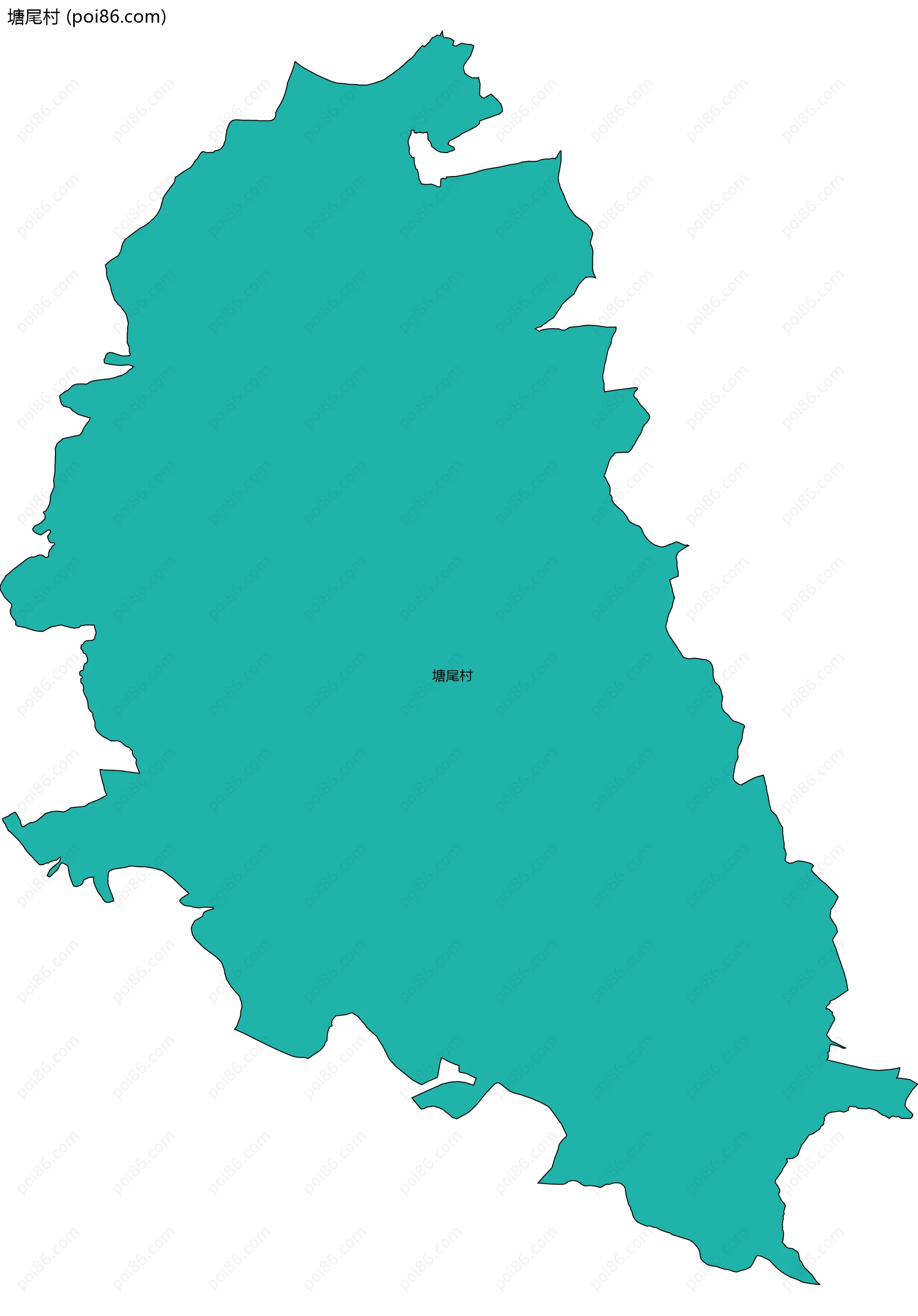 塘尾村边界地图