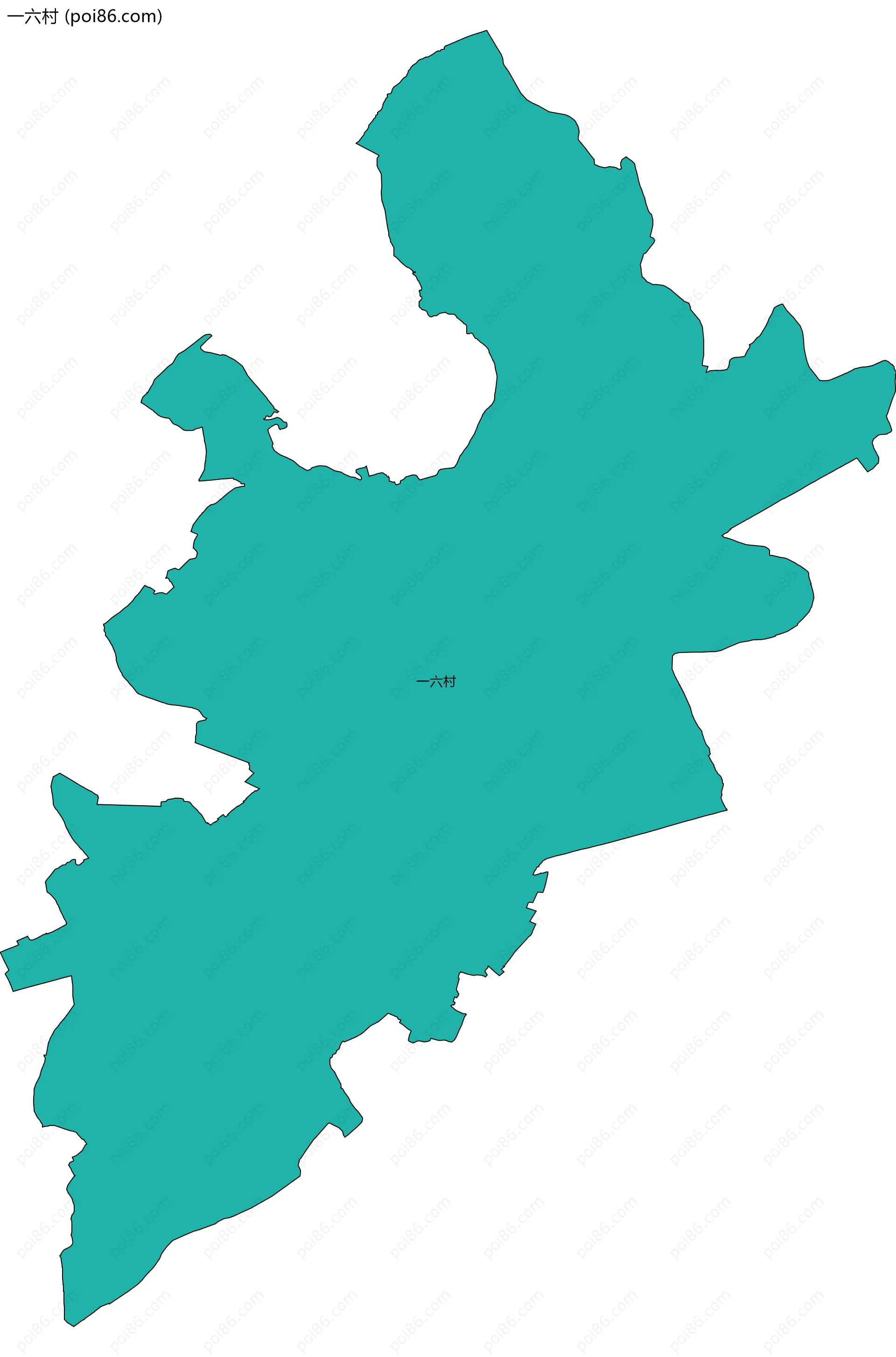 一六村边界地图