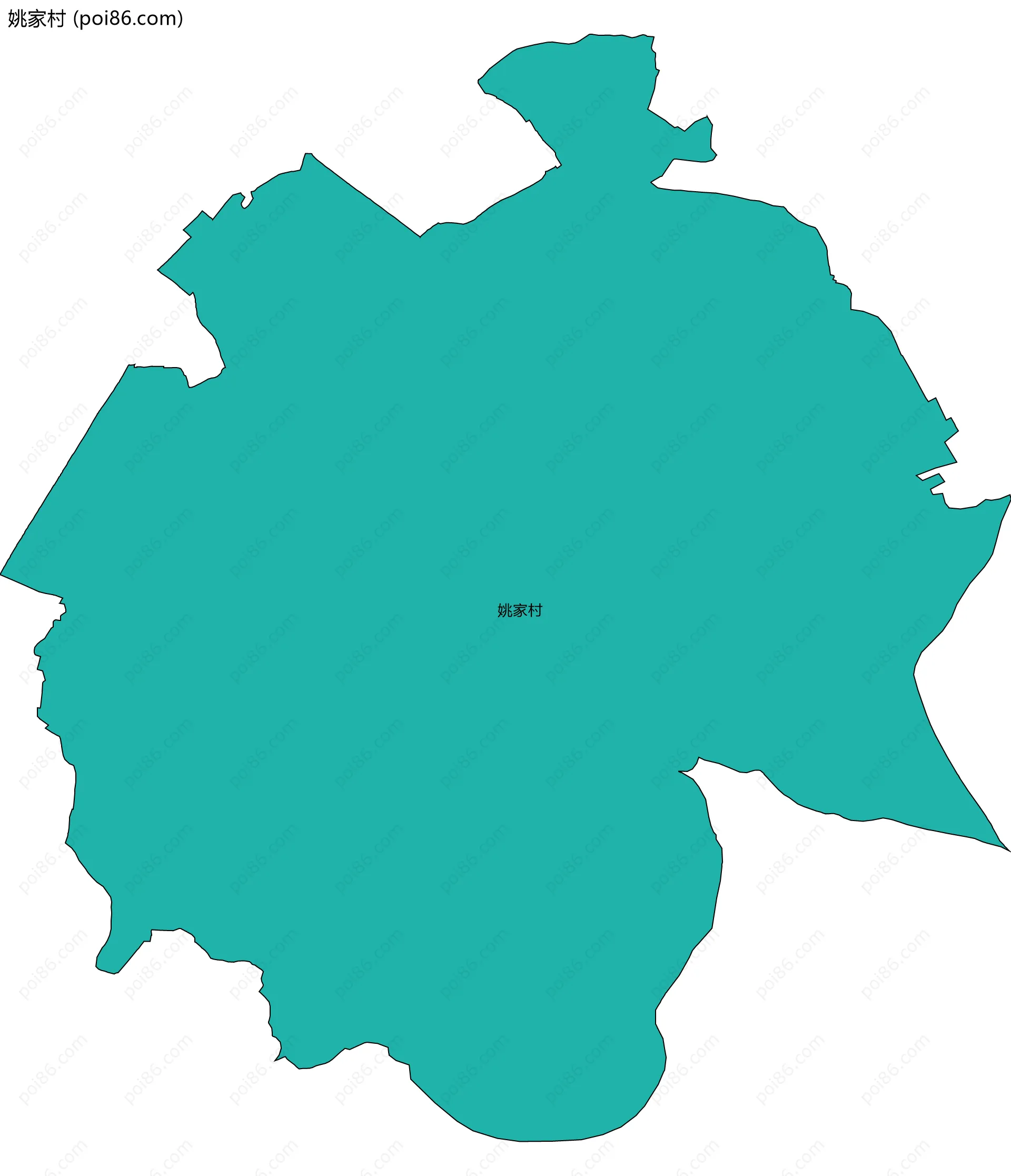 姚家村边界地图