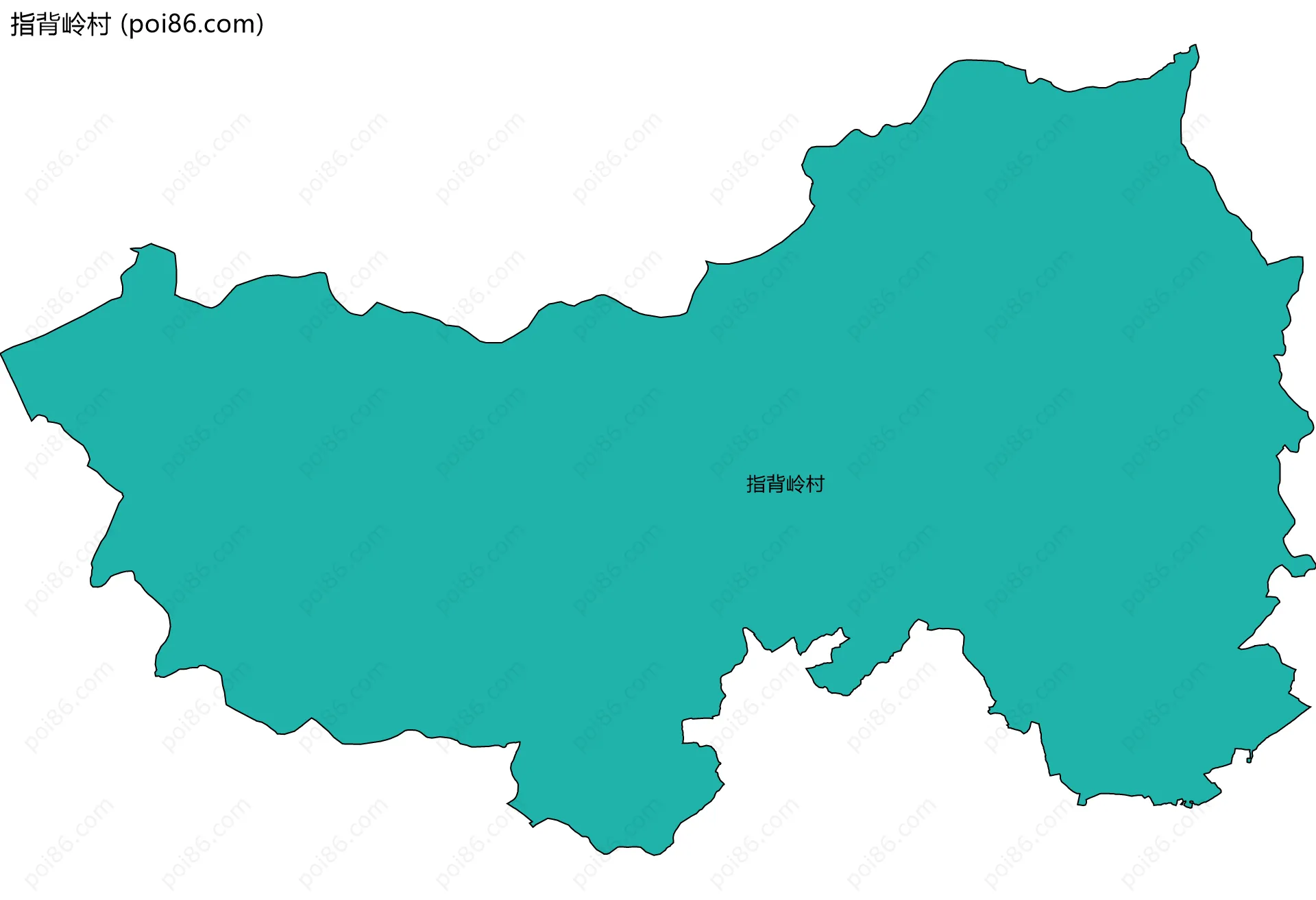 指背岭村边界地图