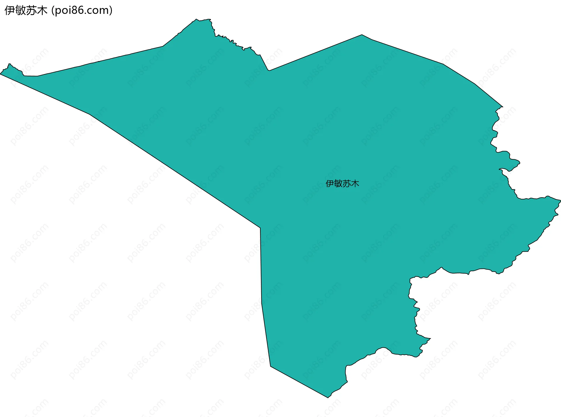 伊敏苏木边界地图