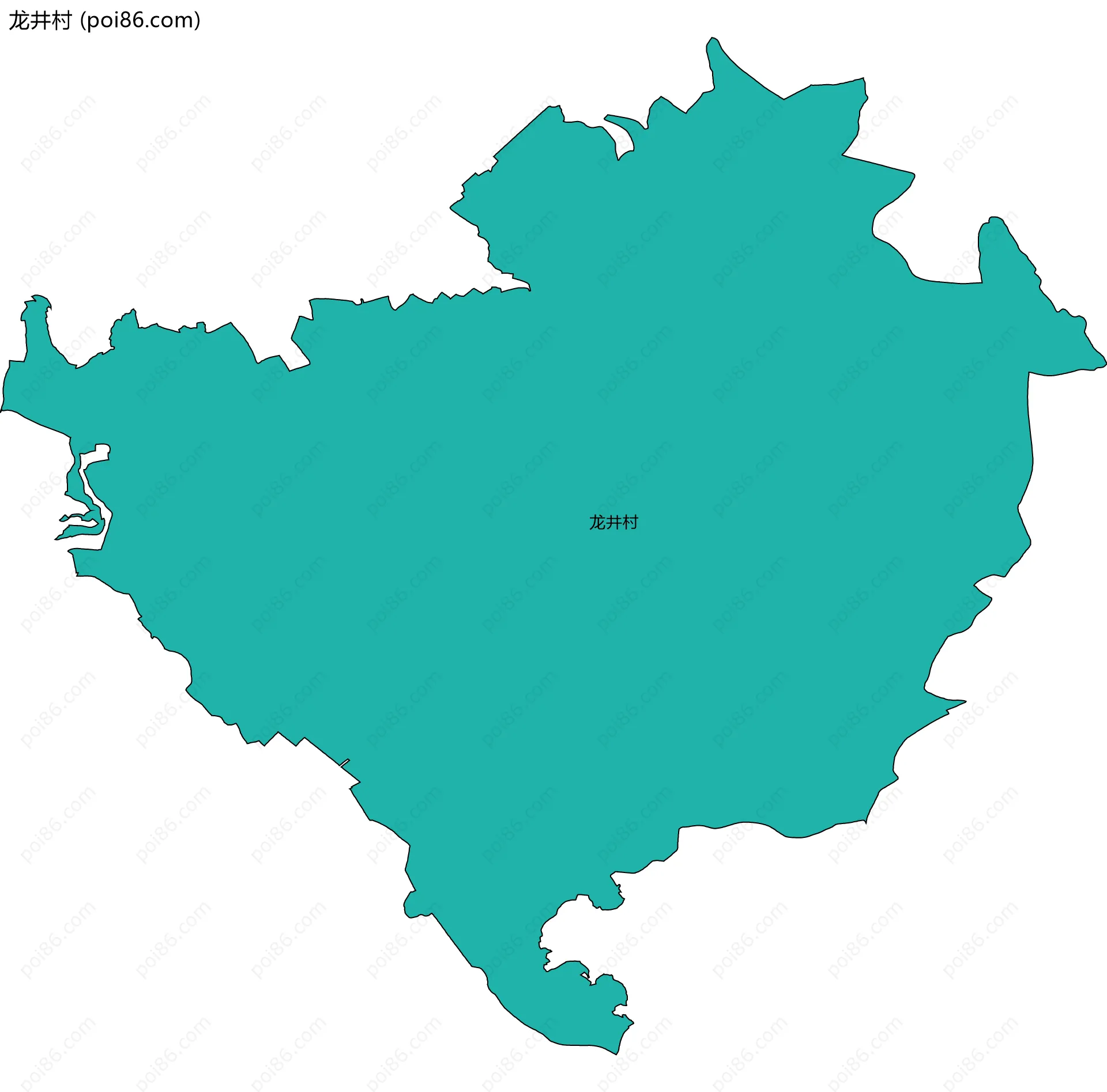 龙井村边界地图