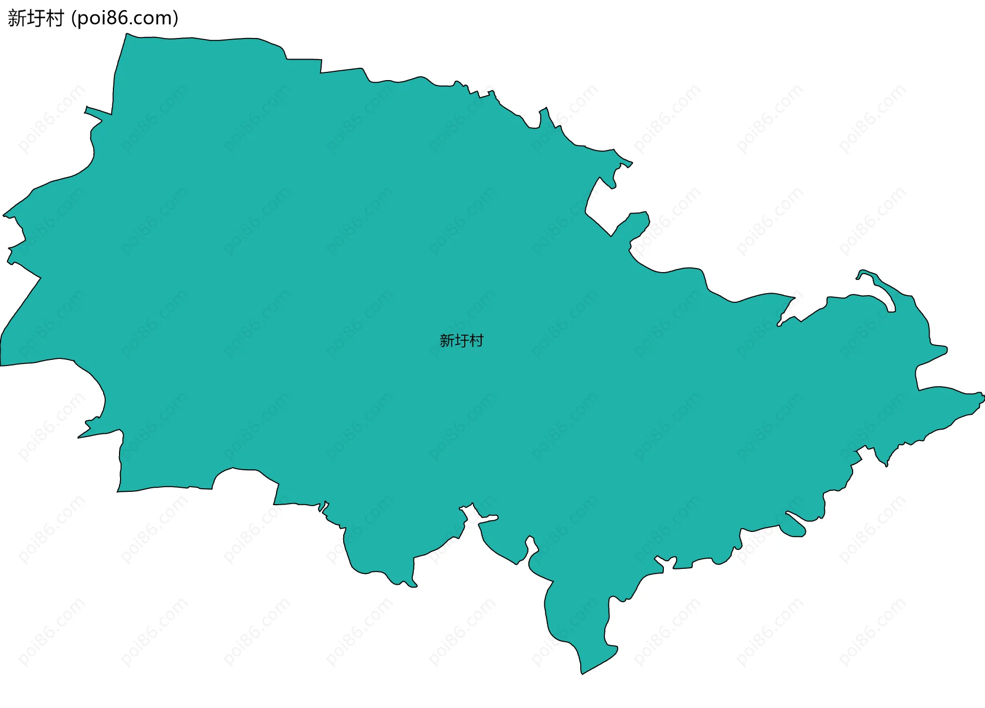 新圩村边界地图