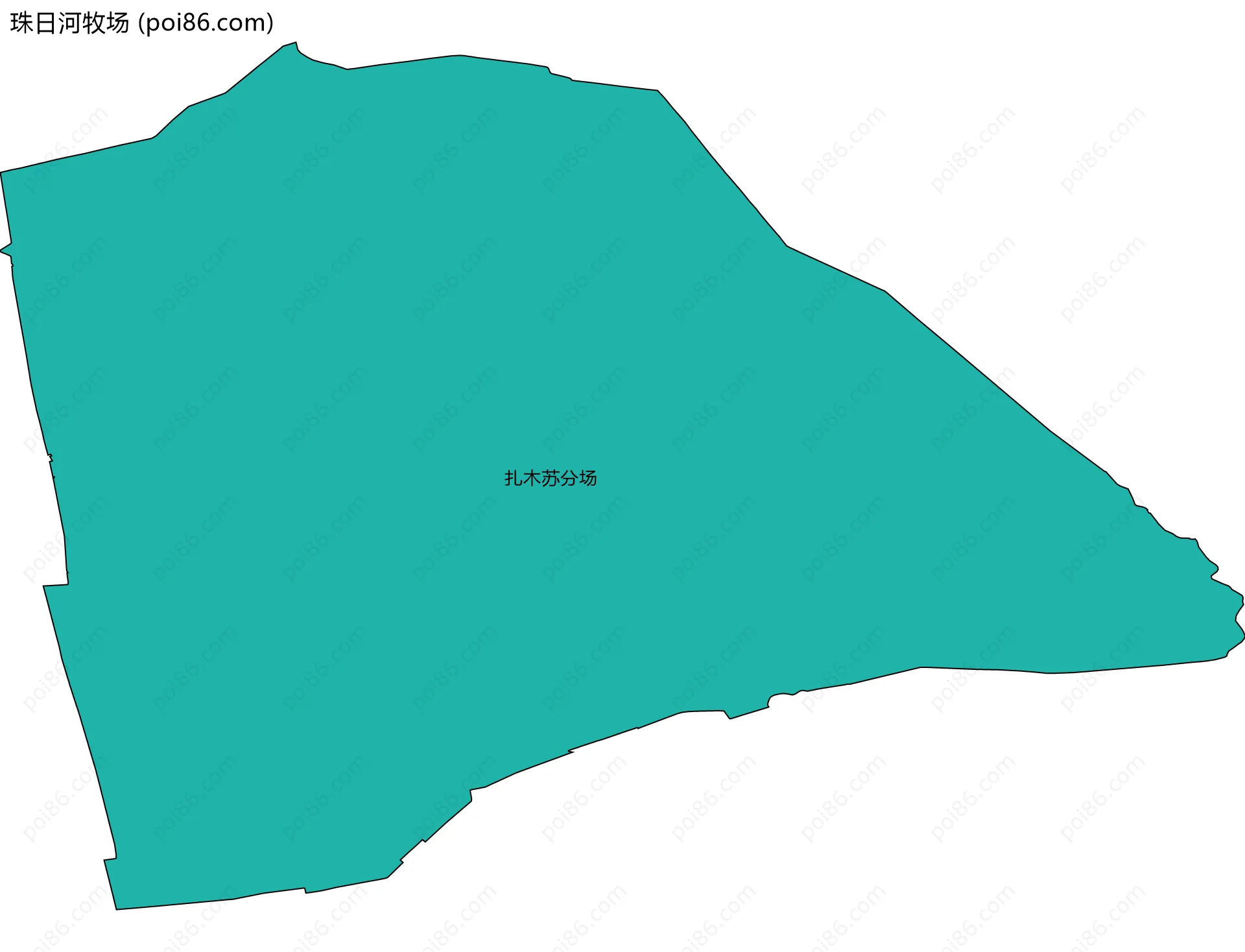 珠日河牧场边界地图(五级行政区划)