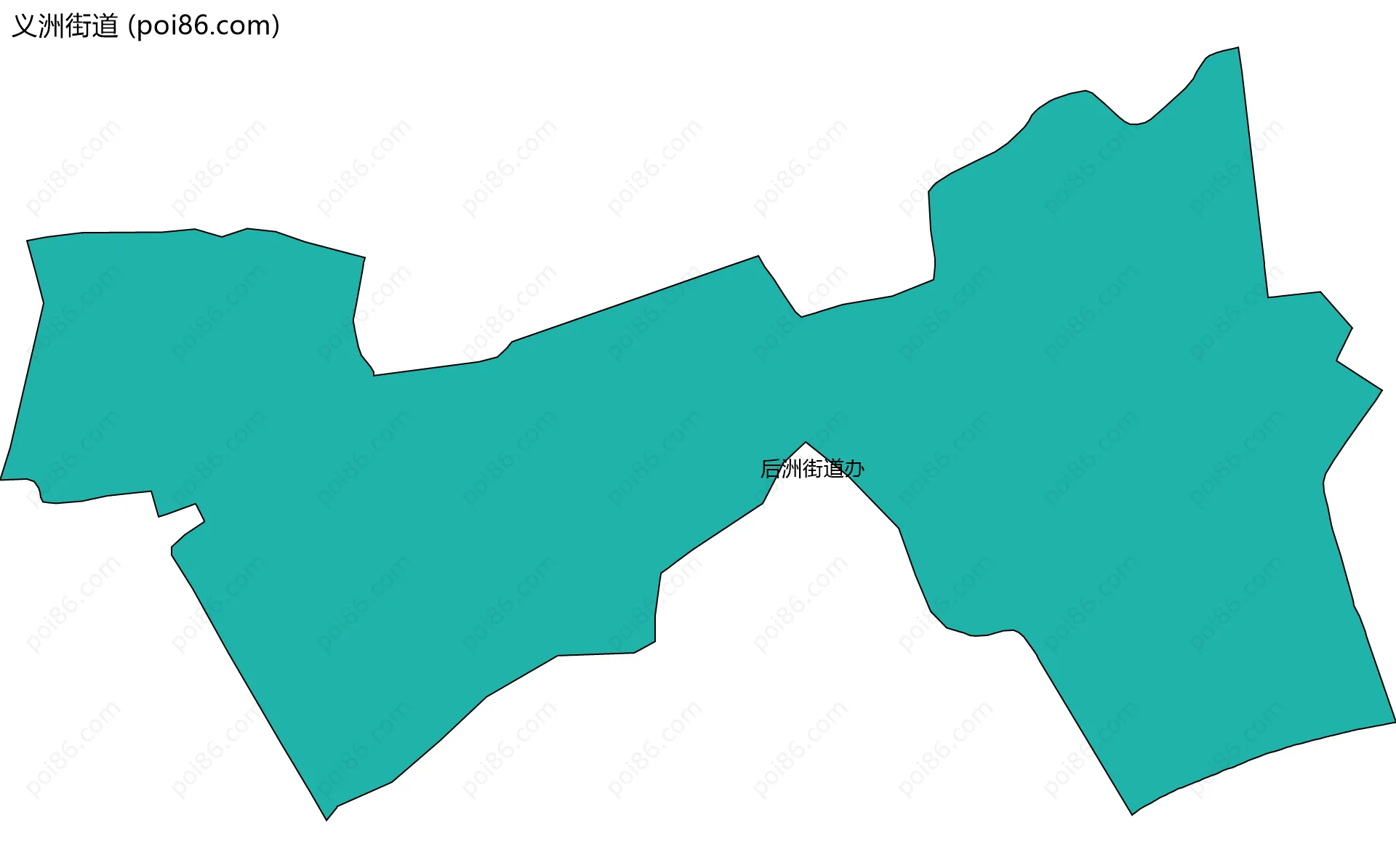 义洲街道边界地图(五级行政区划)