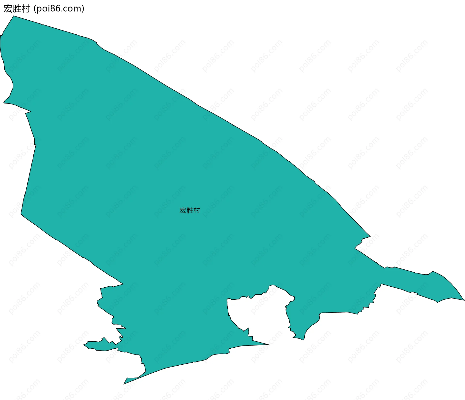 宏胜村边界地图