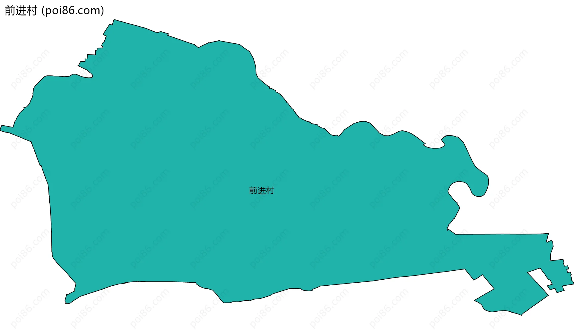 前进村边界地图
